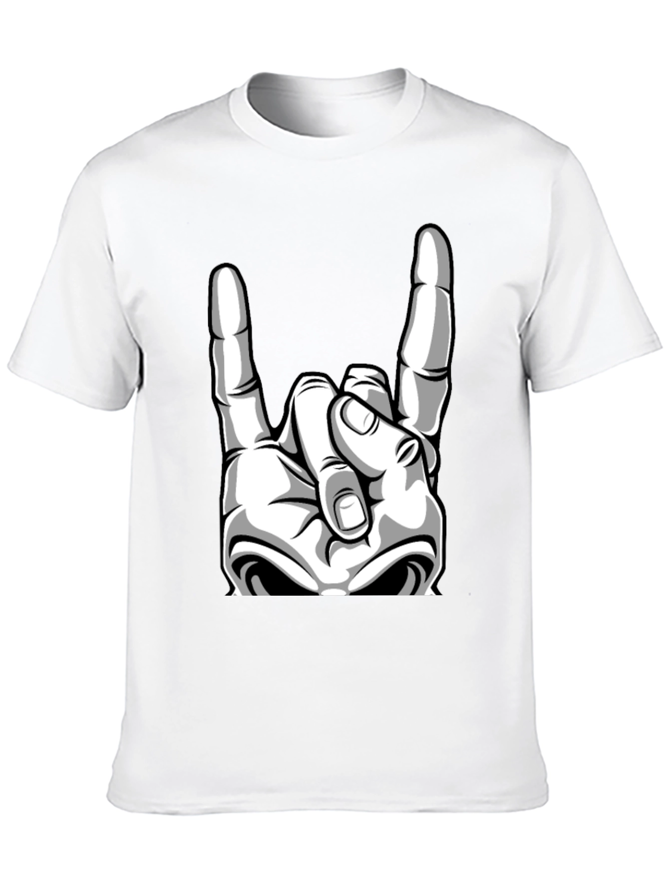 Rock On Graphic Tee - Black Cotton T-Shirt