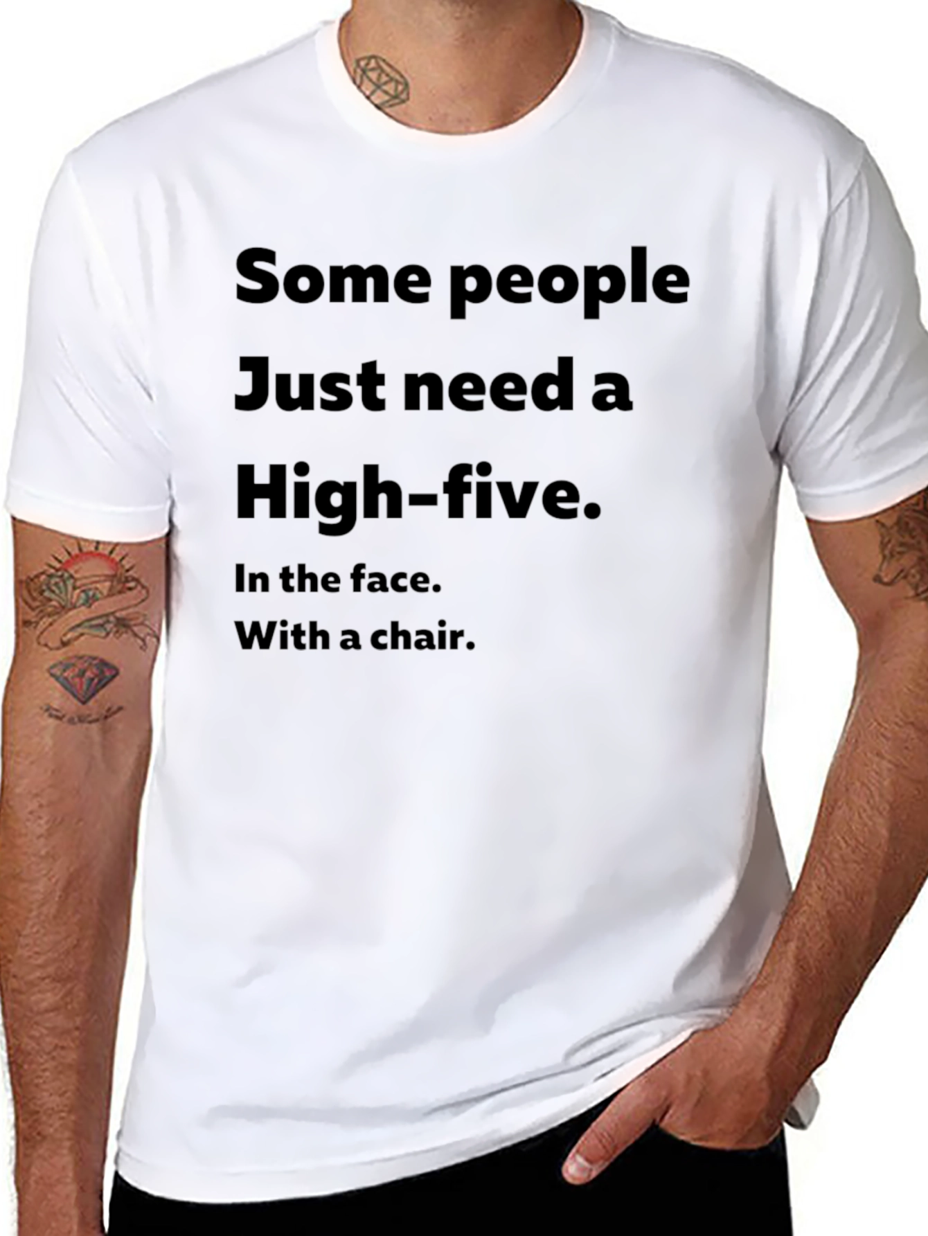 Sarcastic High-Five Graphic Tee - Humor T-Shirt