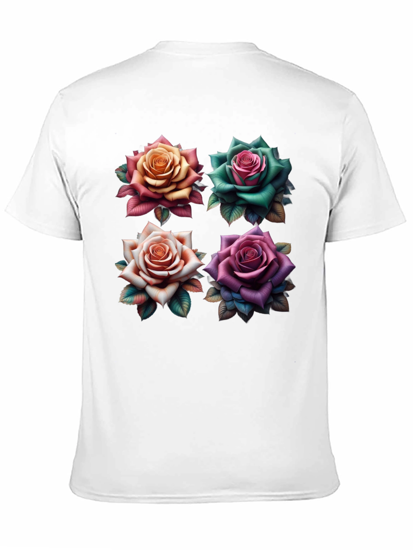 Floral Roses Graphic T-Shirt - Unique Design