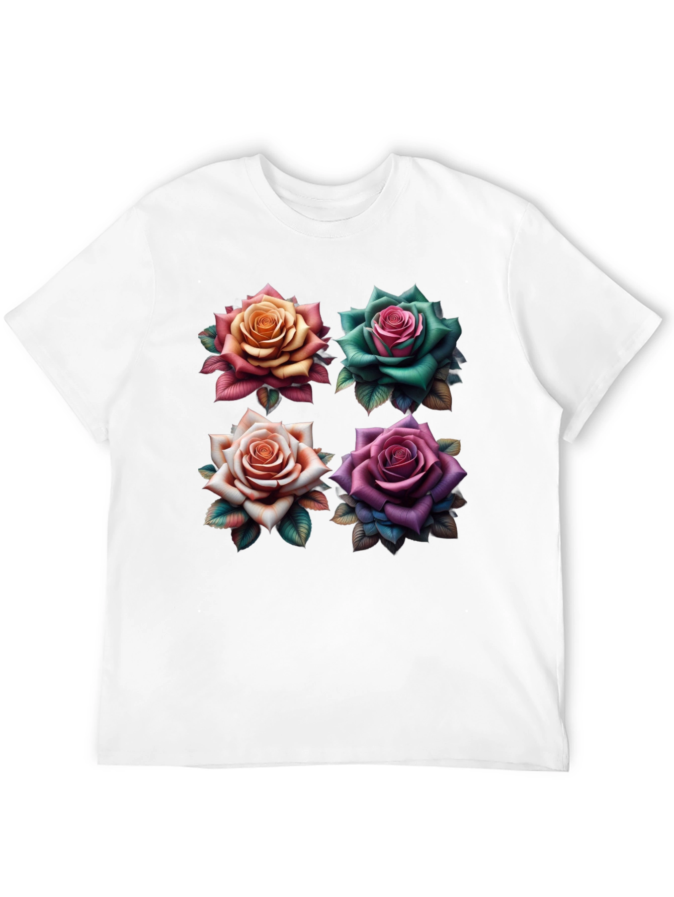 Floral Roses Graphic T-Shirt - Unique Design