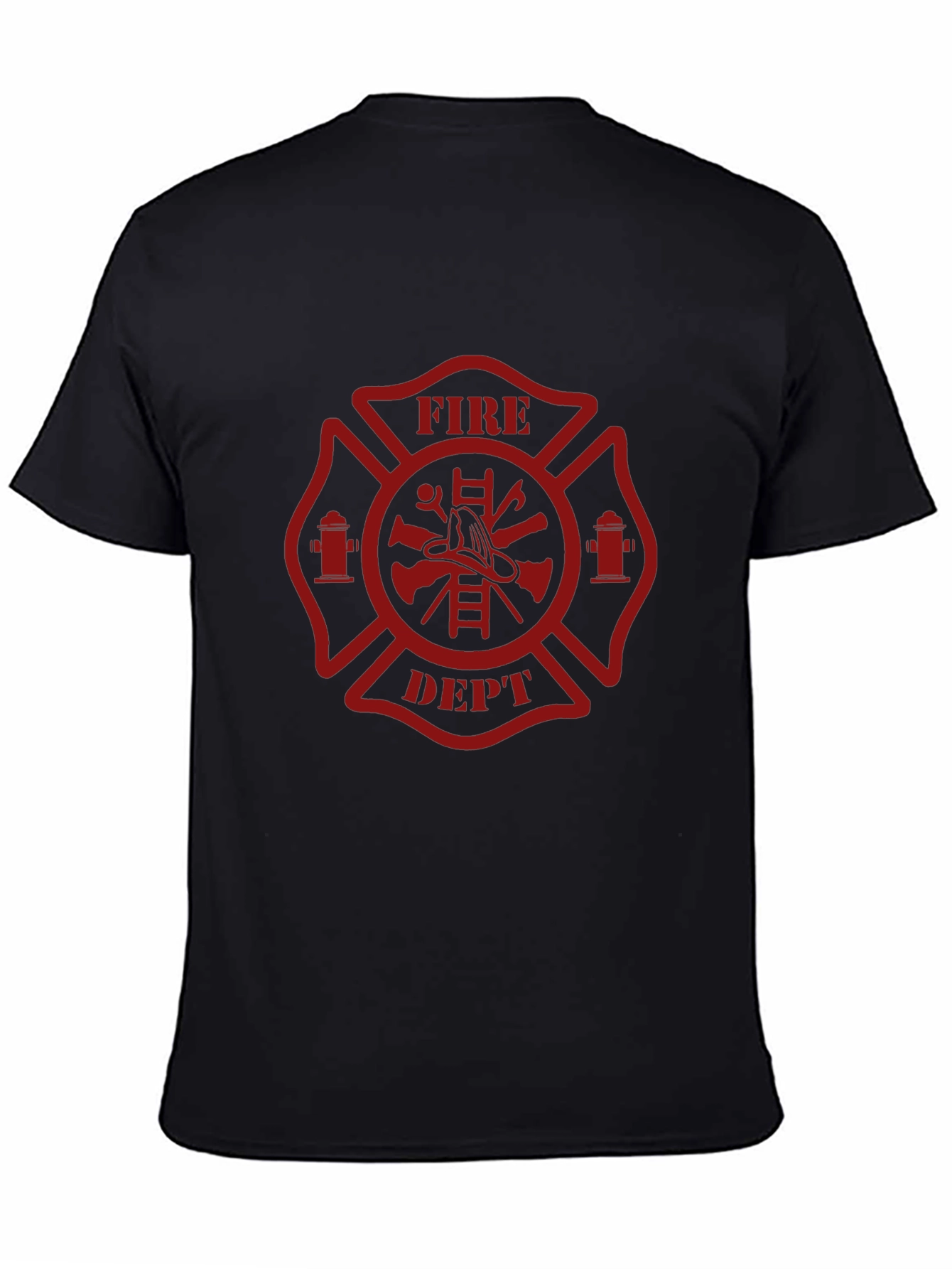 Fire Dept. T-Shirt - Maltese Cross Firefighter Design