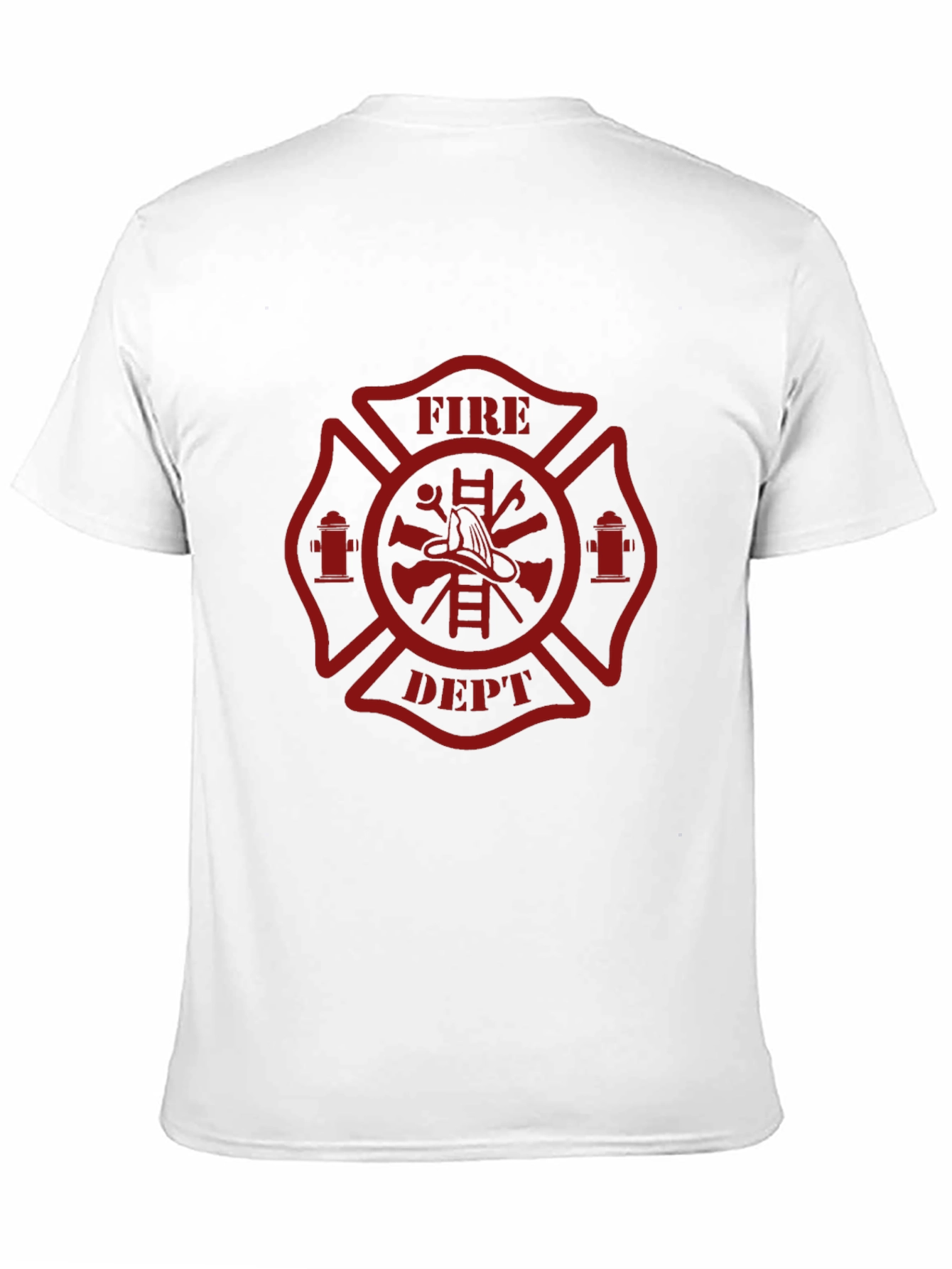 Fire Dept. T-Shirt - Maltese Cross Firefighter Design