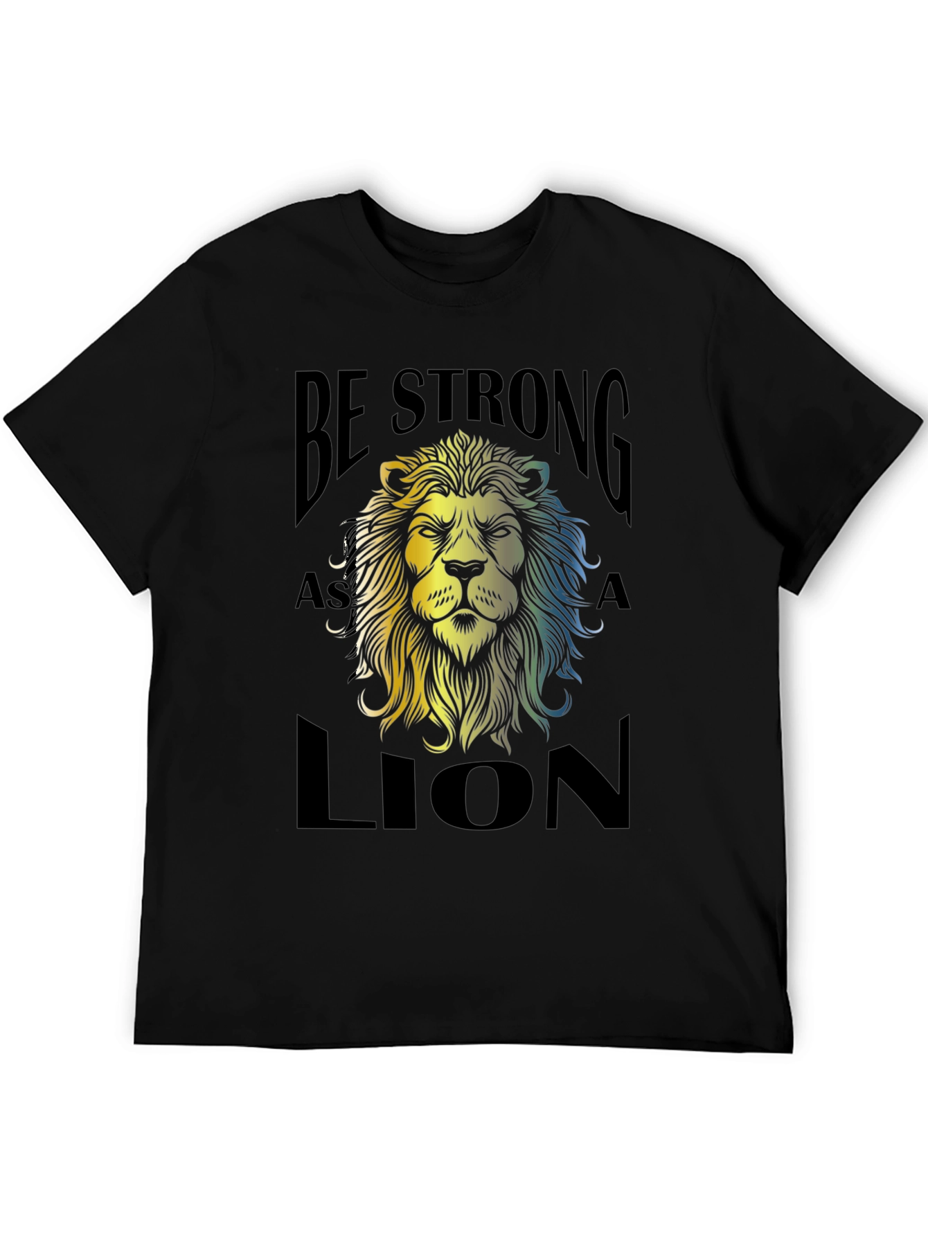 Be Strong as a Lion Graphic Tee - Black