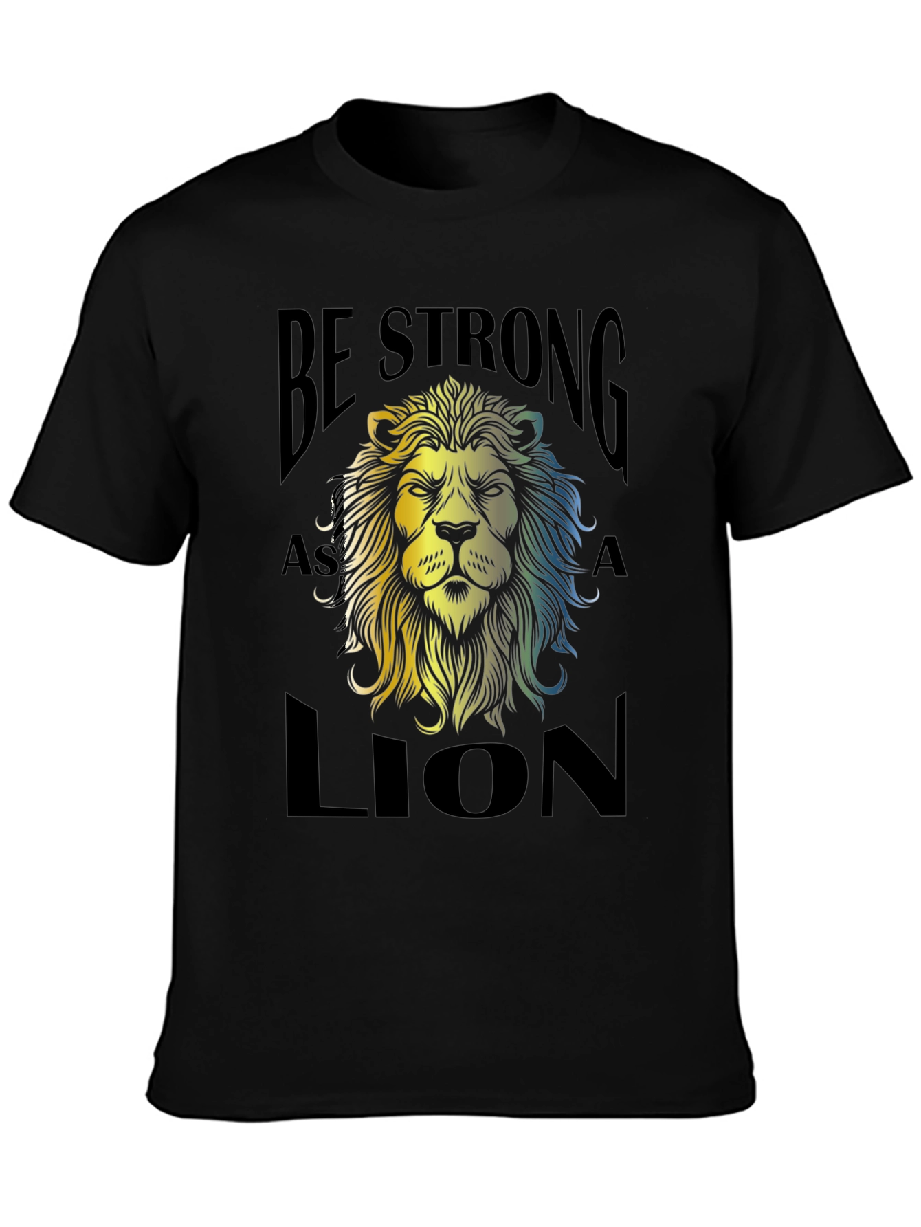 Be Strong as a Lion Graphic Tee - Black