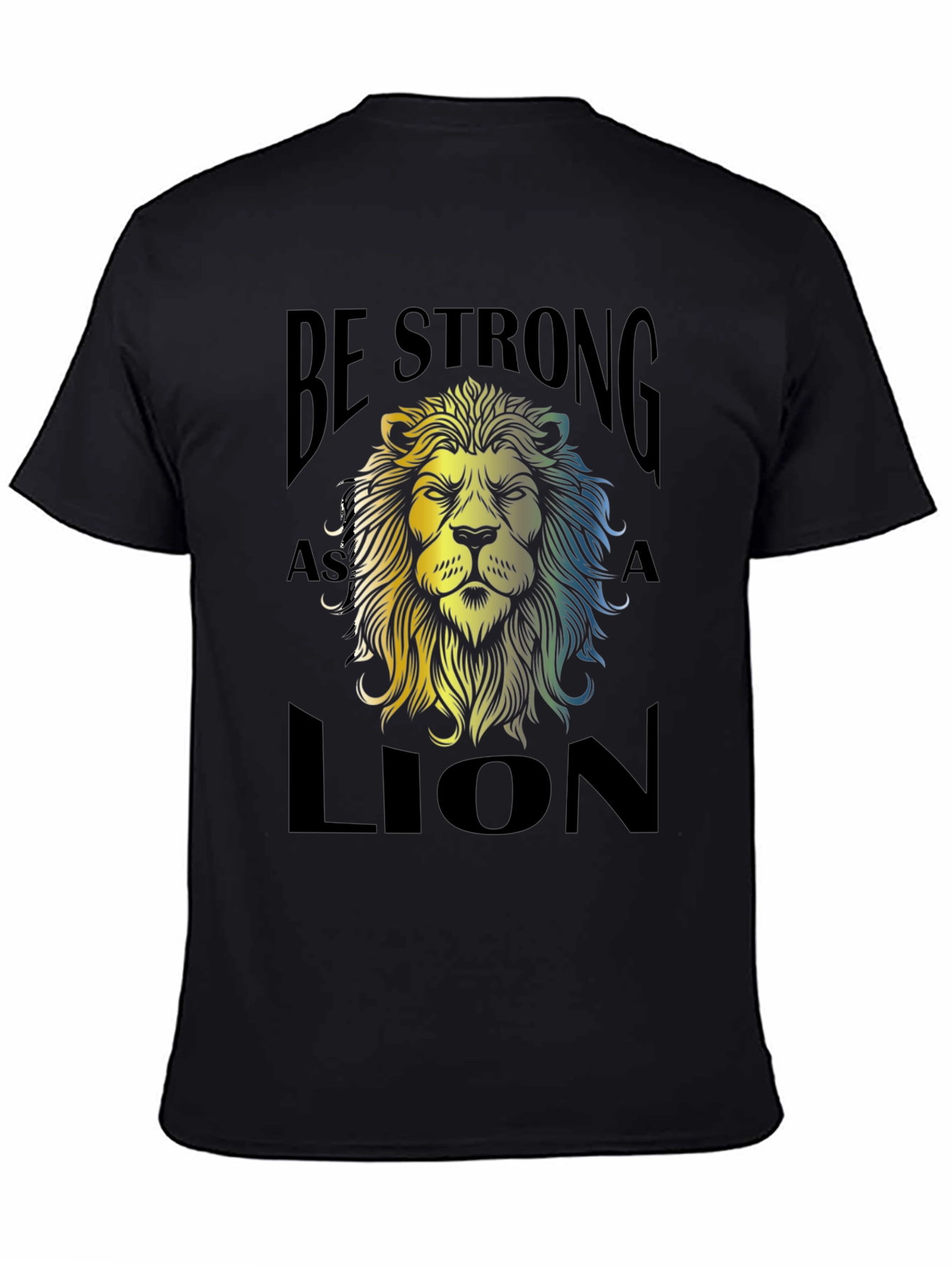 Be Strong as a Lion Graphic Tee - Black
