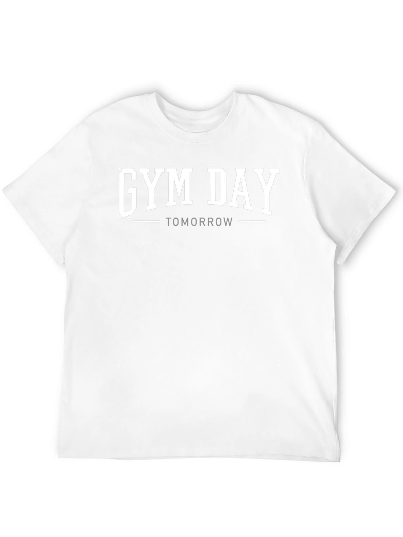 Gym Day Tomorrow Black Graphic T-Shirt
