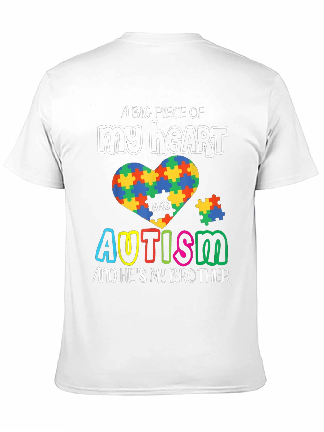 Autism Awareness T-Shirt - A Piece of My Heart
