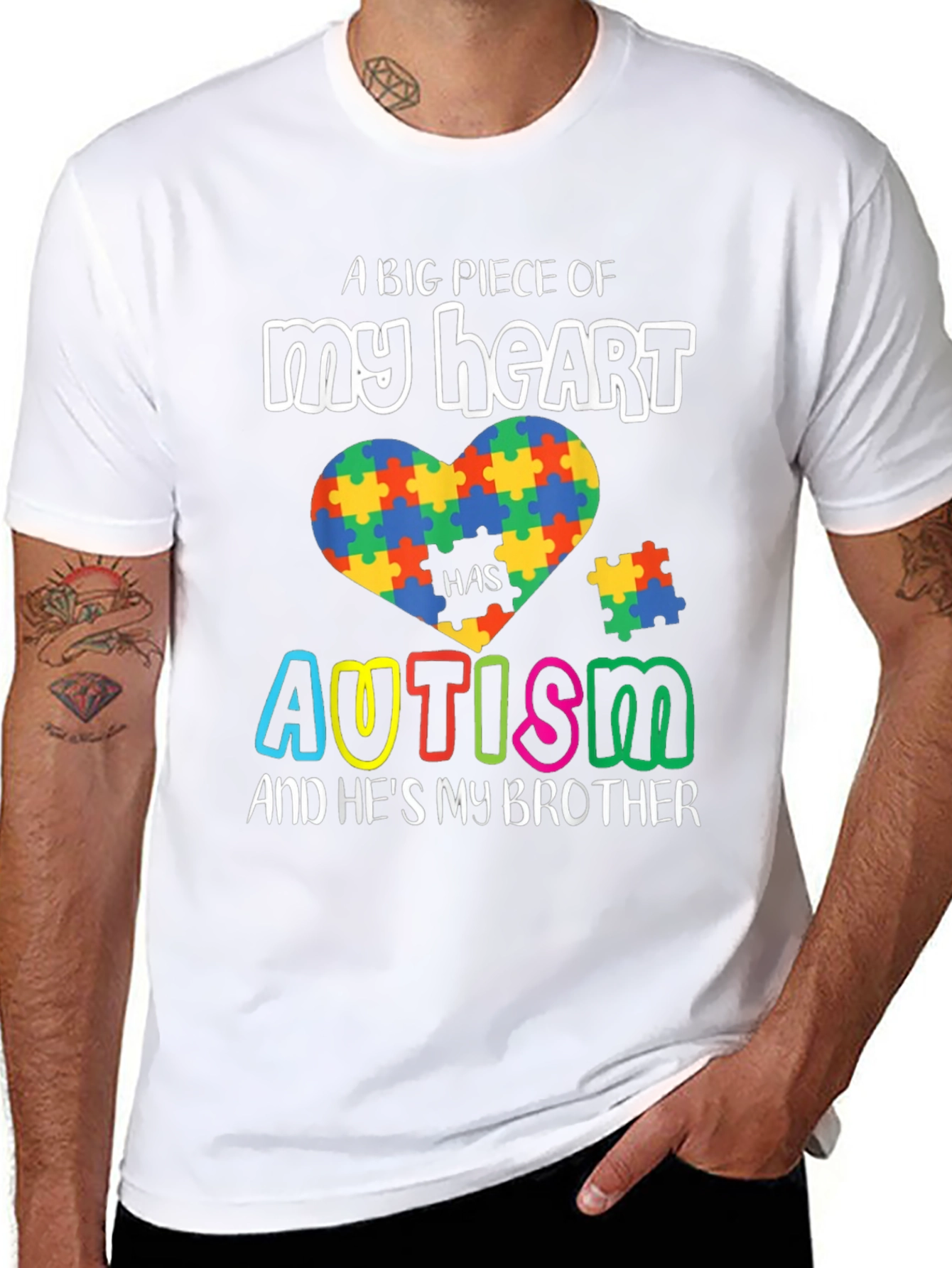 Autism Awareness T-Shirt - A Piece of My Heart