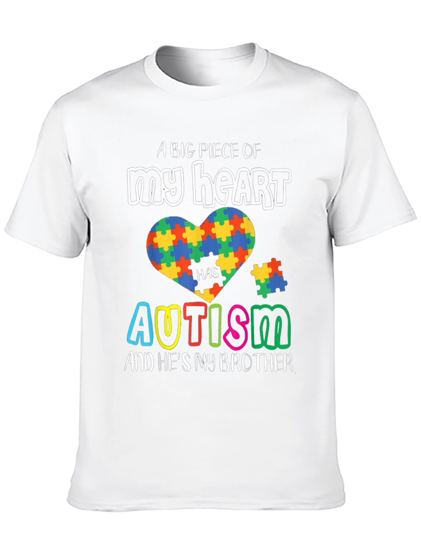 Autism Awareness T-Shirt - A Piece of My Heart
