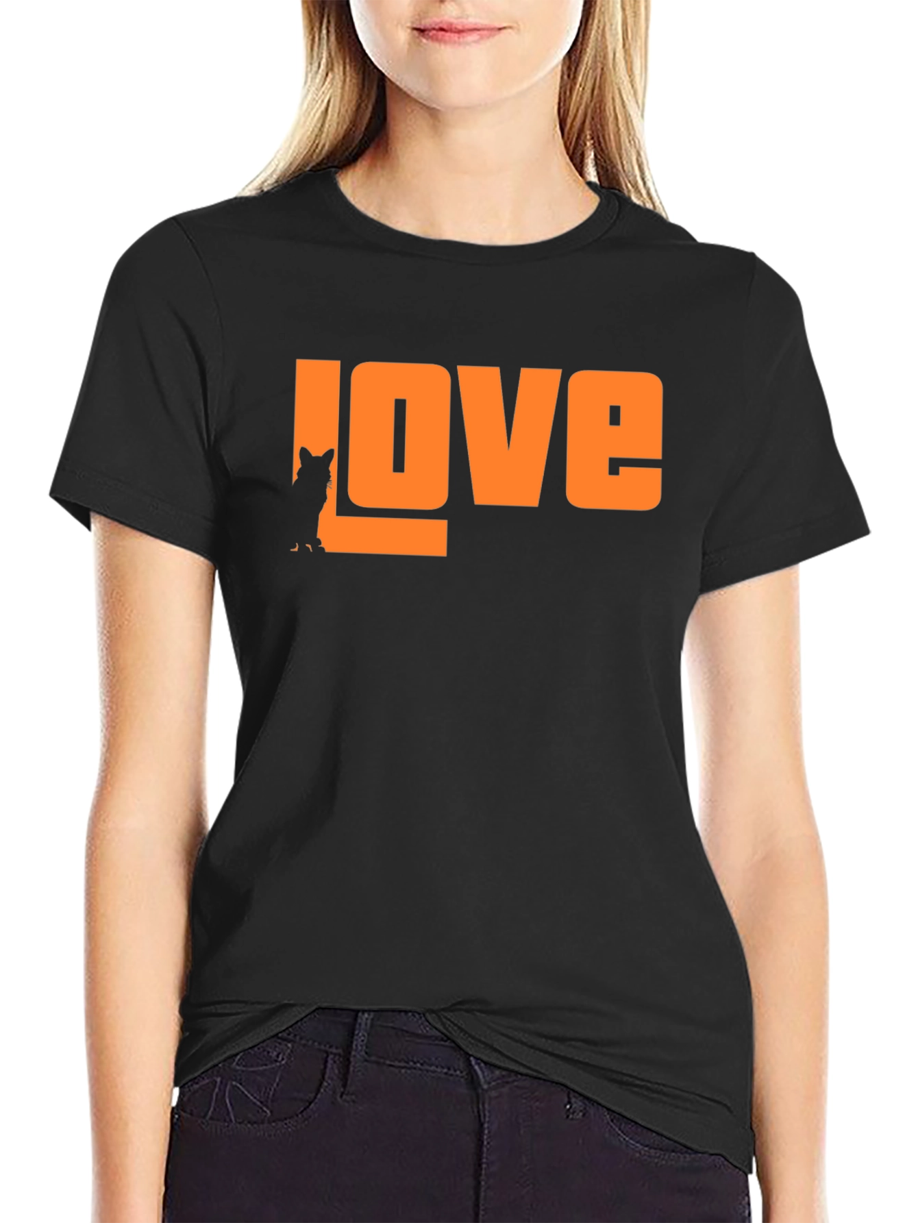 Love Cat Silhouette T-Shirt - Stylish Graphic Tee
