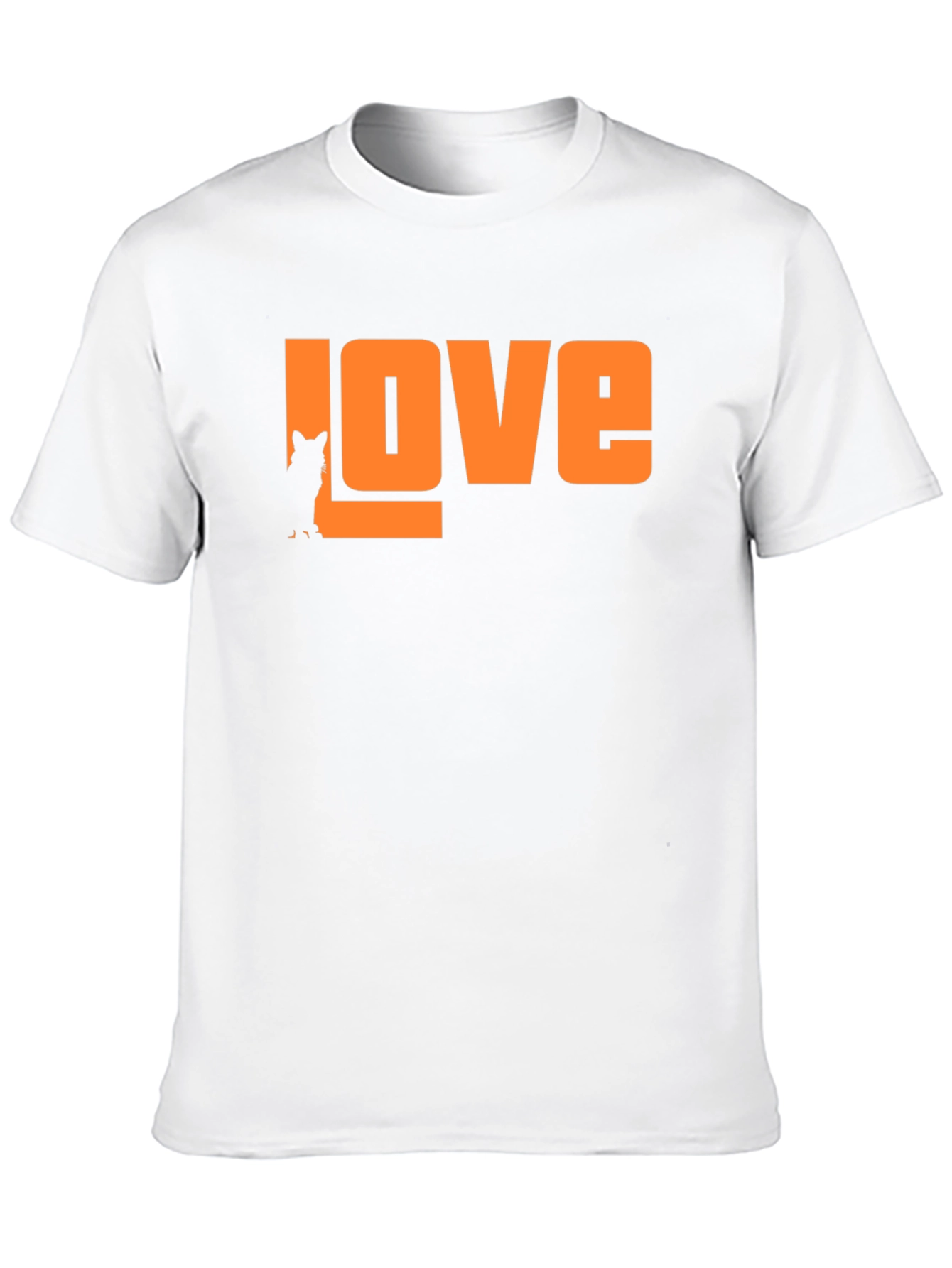 Love Cat Silhouette T-Shirt - Stylish Graphic Tee