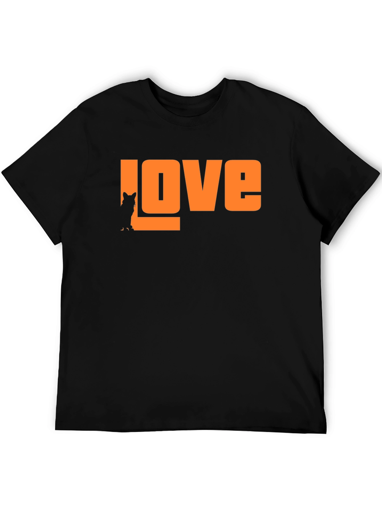 Love Cat Silhouette T-Shirt - Stylish Graphic Tee
