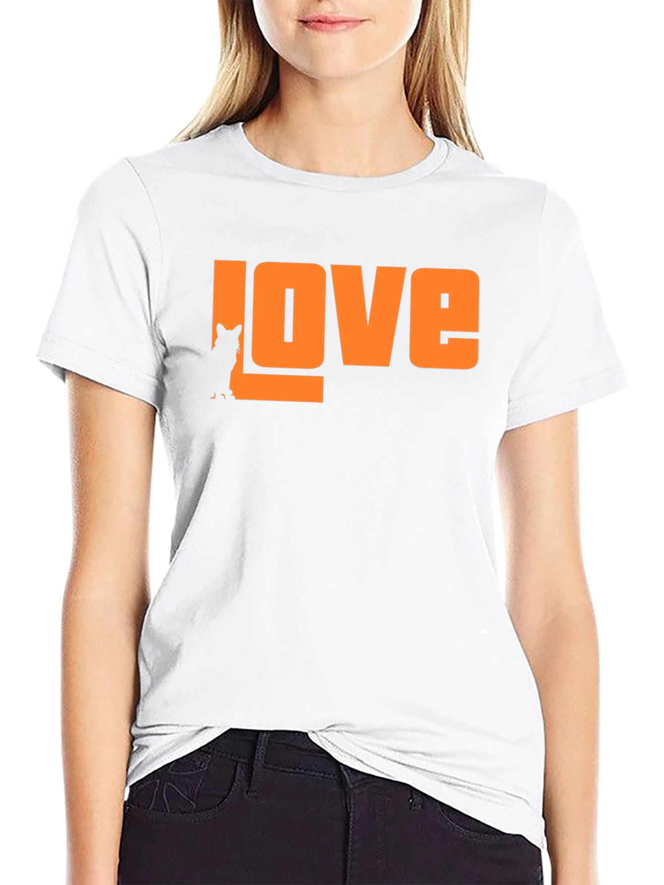 Love Cat Silhouette T-Shirt - Stylish Graphic Tee