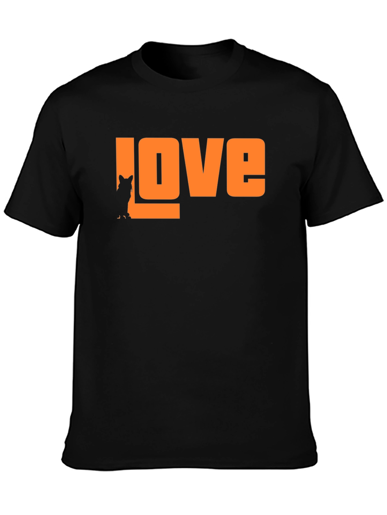 Love Cat Silhouette T-Shirt - Stylish Graphic Tee