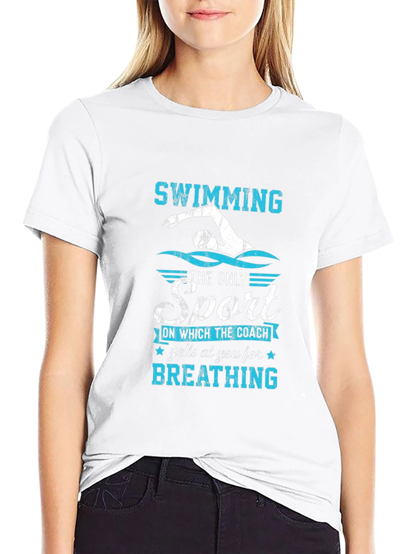 Swimming T-Shirt: The Only Sport for Breathing
