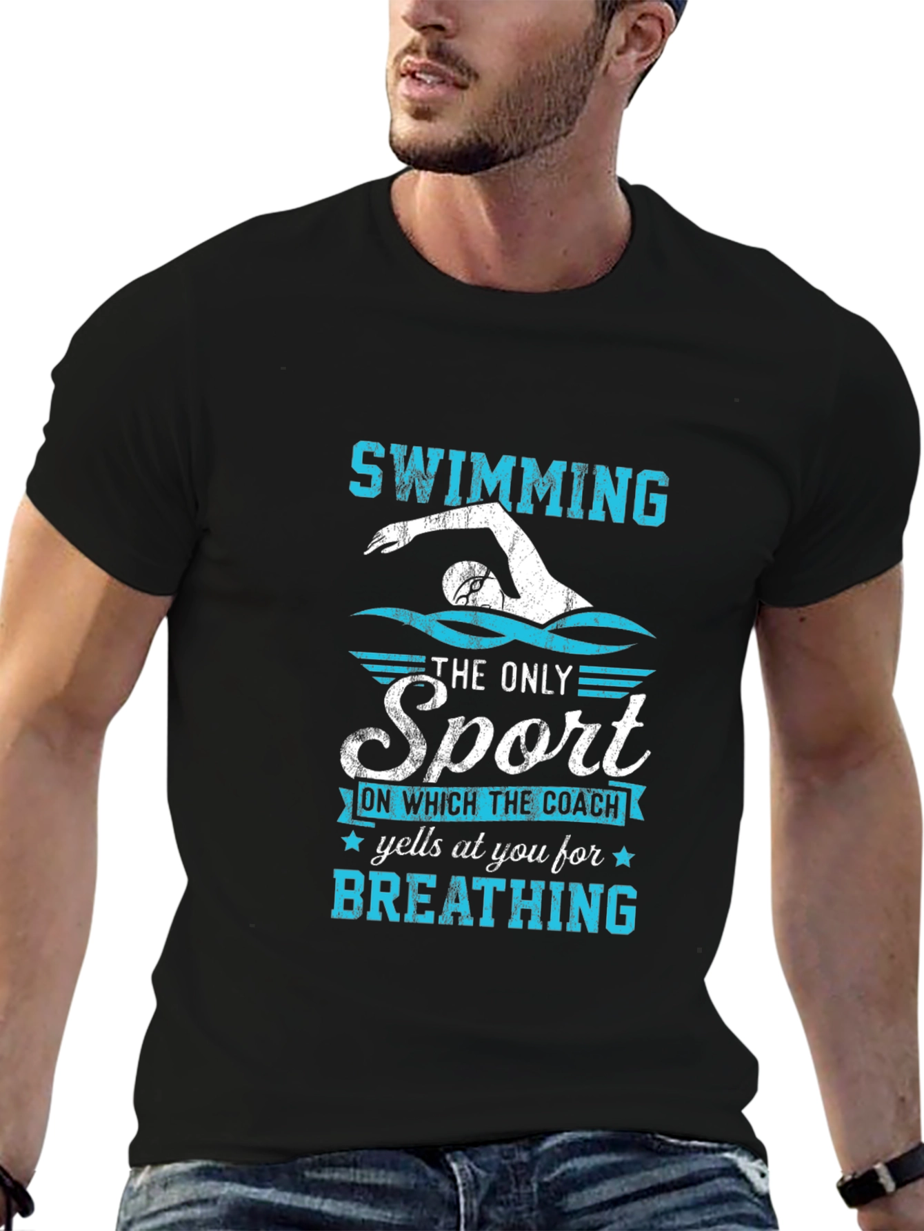 Swimming T-Shirt: The Only Sport for Breathing