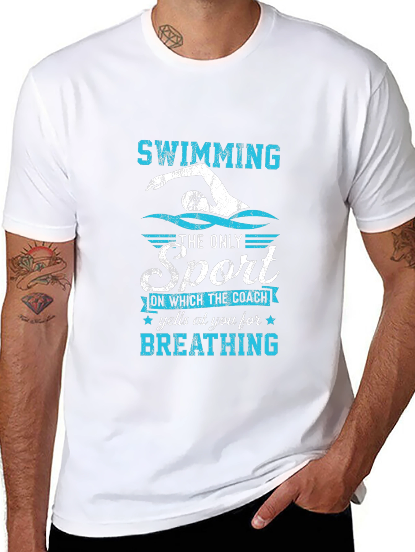 Swimming T-Shirt: The Only Sport for Breathing