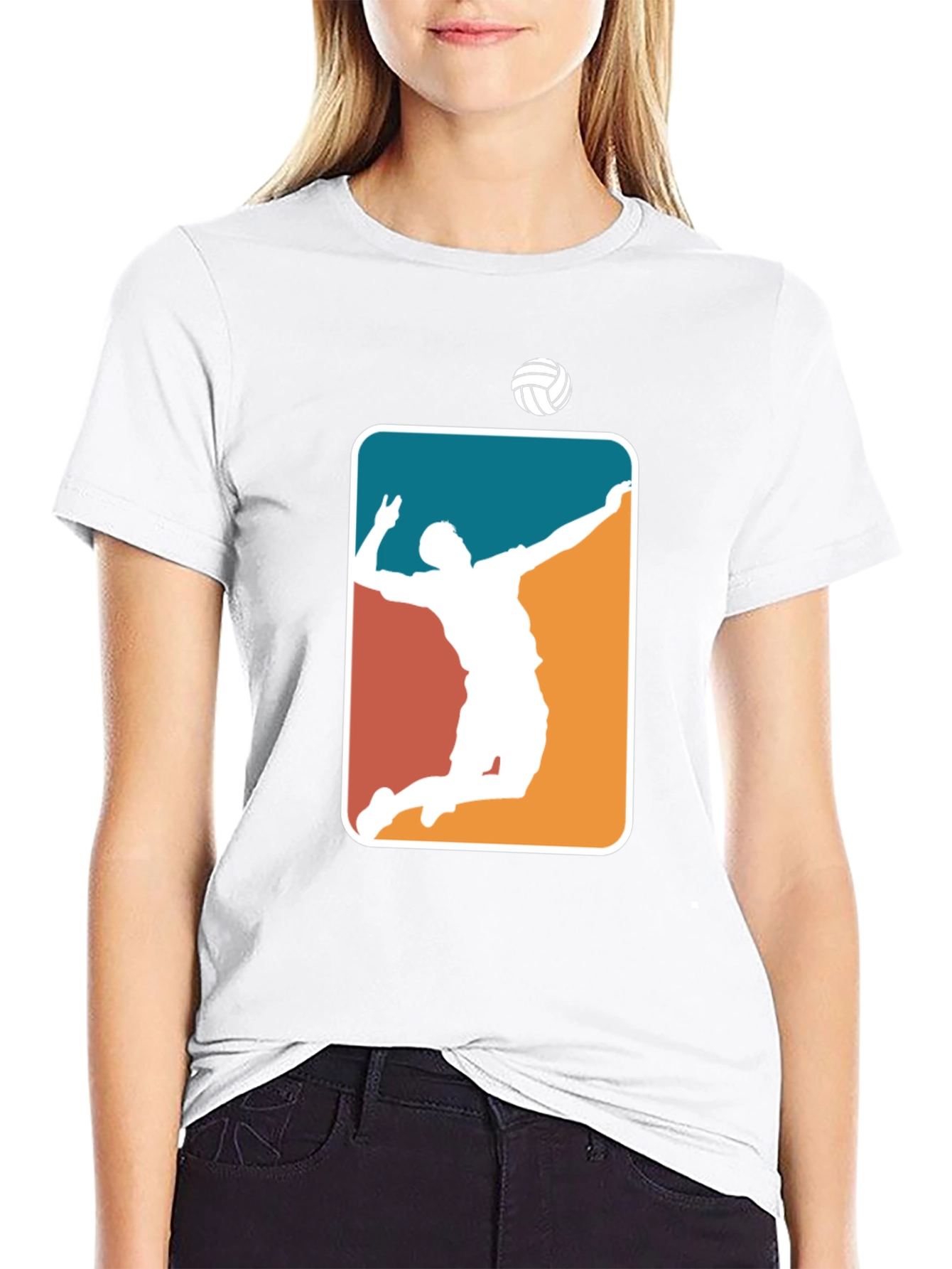 Volleyball Player Graphic Tee - Athletic Fit