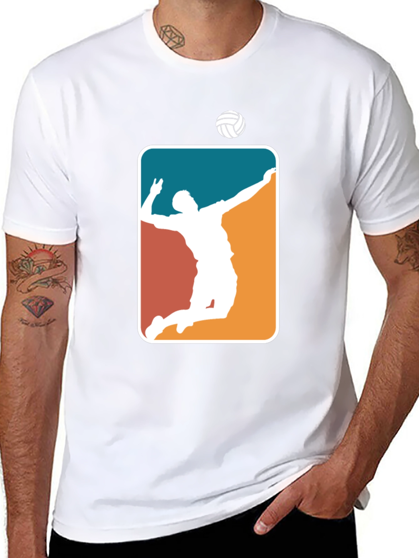 Volleyball Player Graphic Tee - Athletic Fit