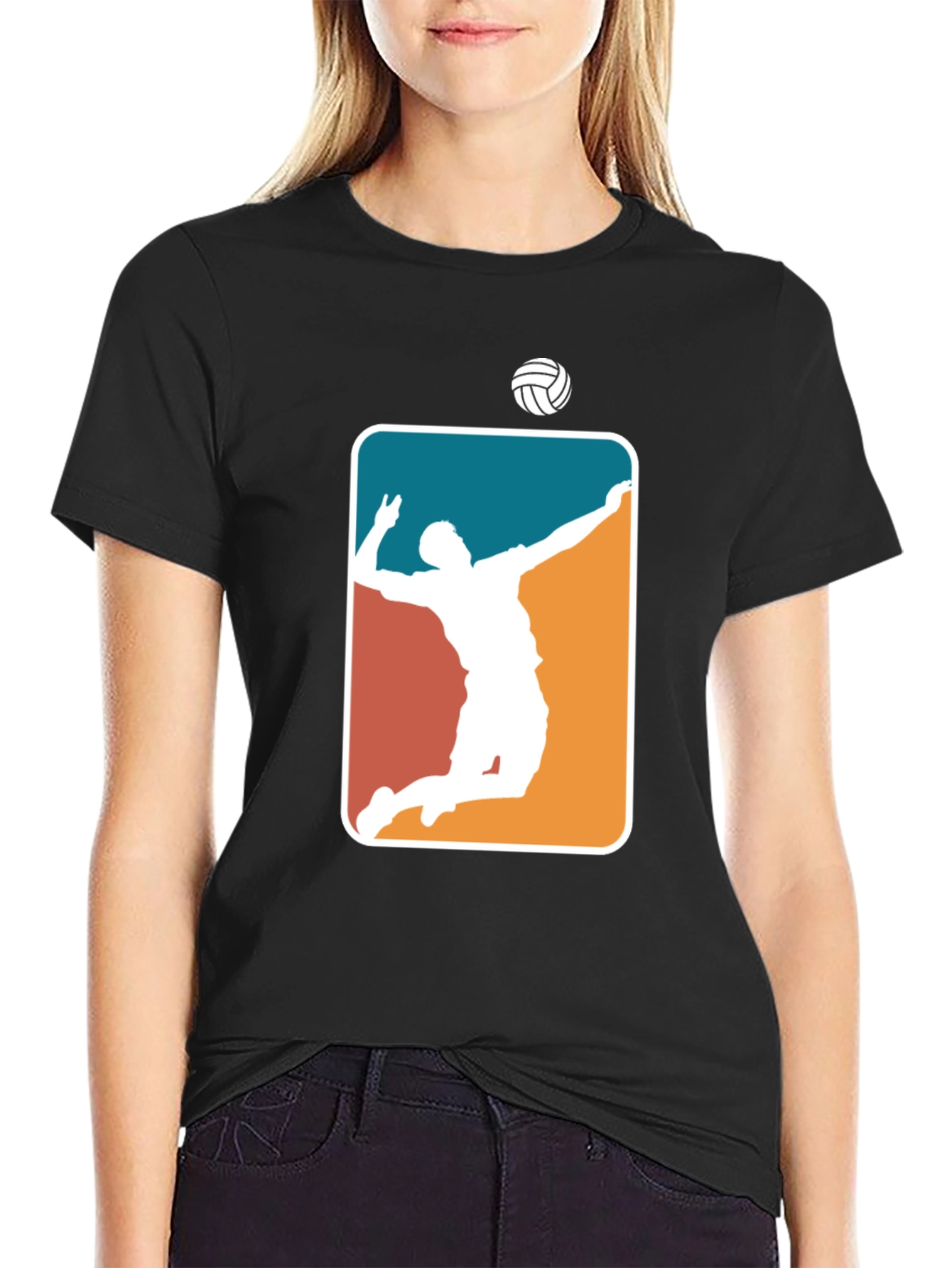 Volleyball Player Graphic Tee - Athletic Fit