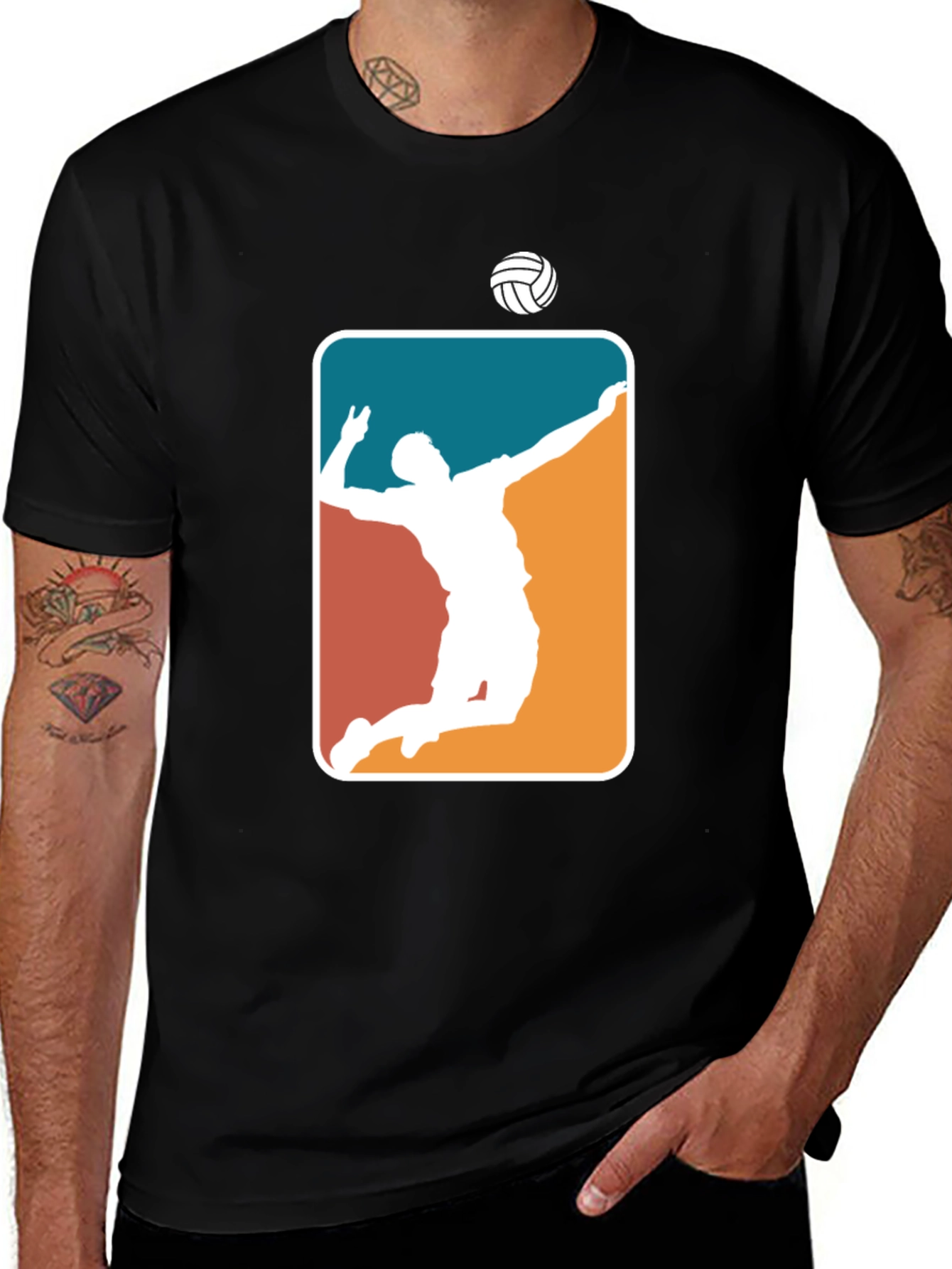 Volleyball Player Graphic Tee - Athletic Fit