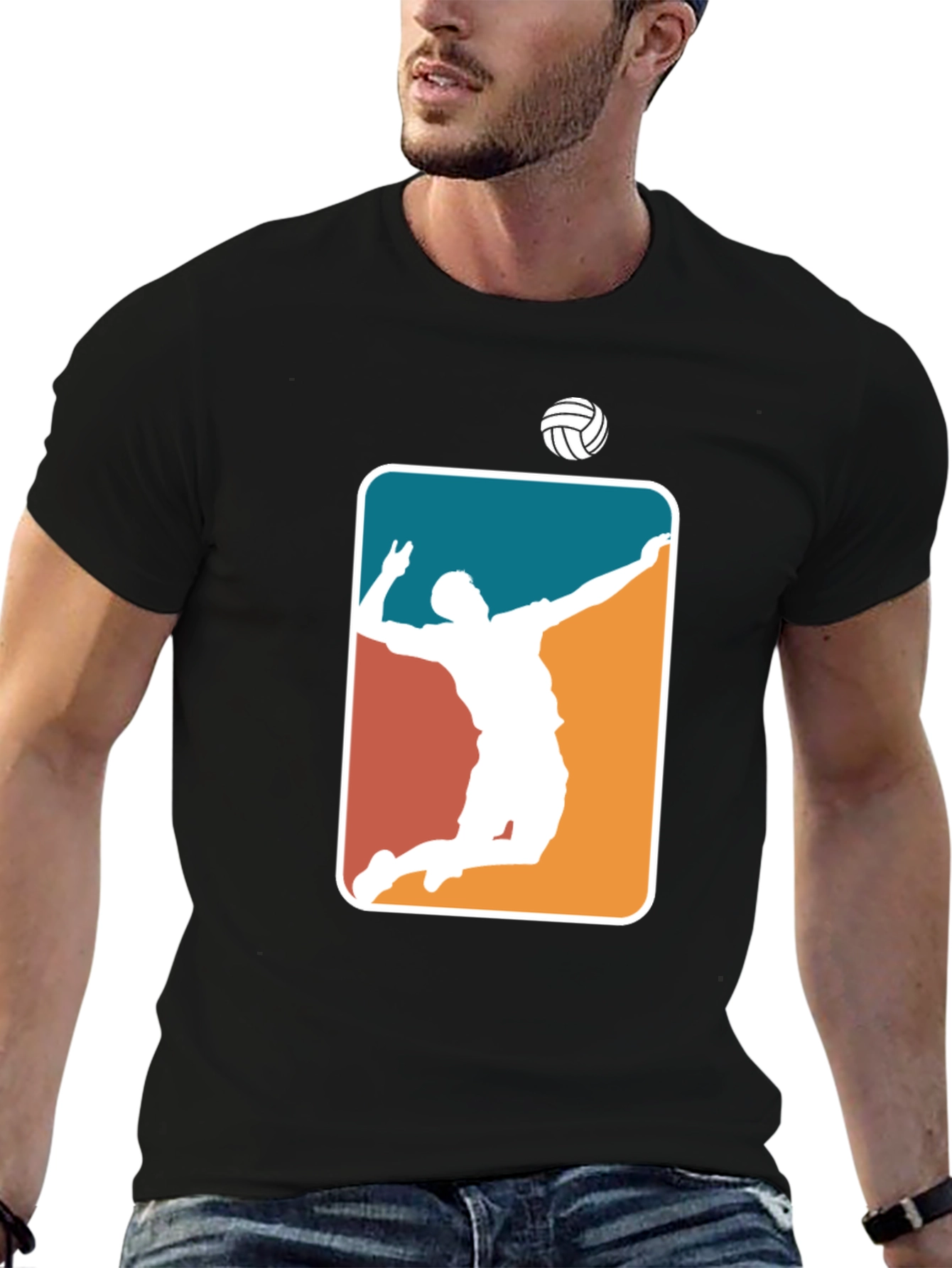 Volleyball Player Graphic Tee - Athletic Fit