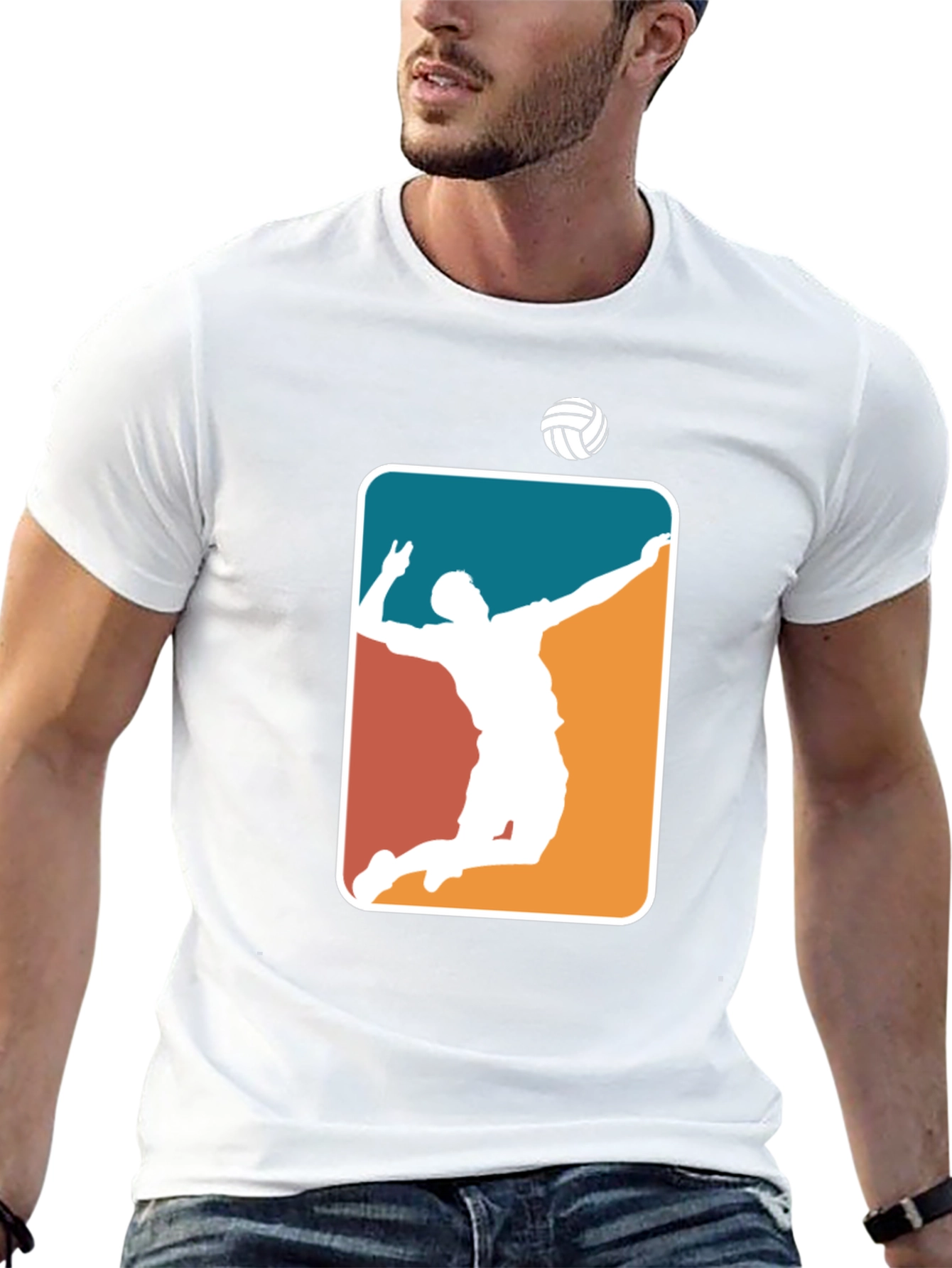 Volleyball Player Graphic Tee - Athletic Fit