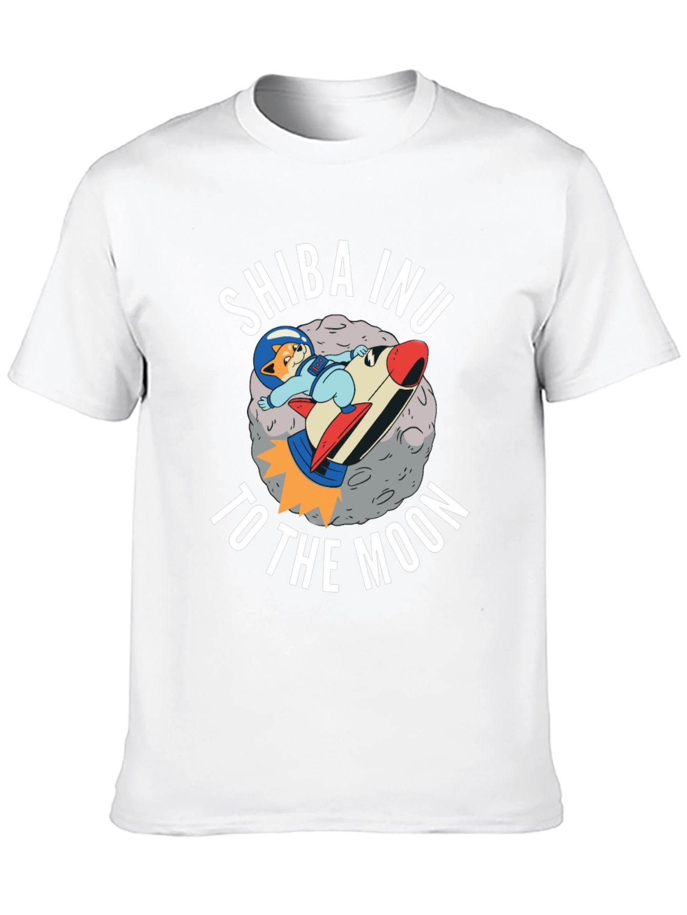 Shiba Inu to the Moon Black T-Shirt