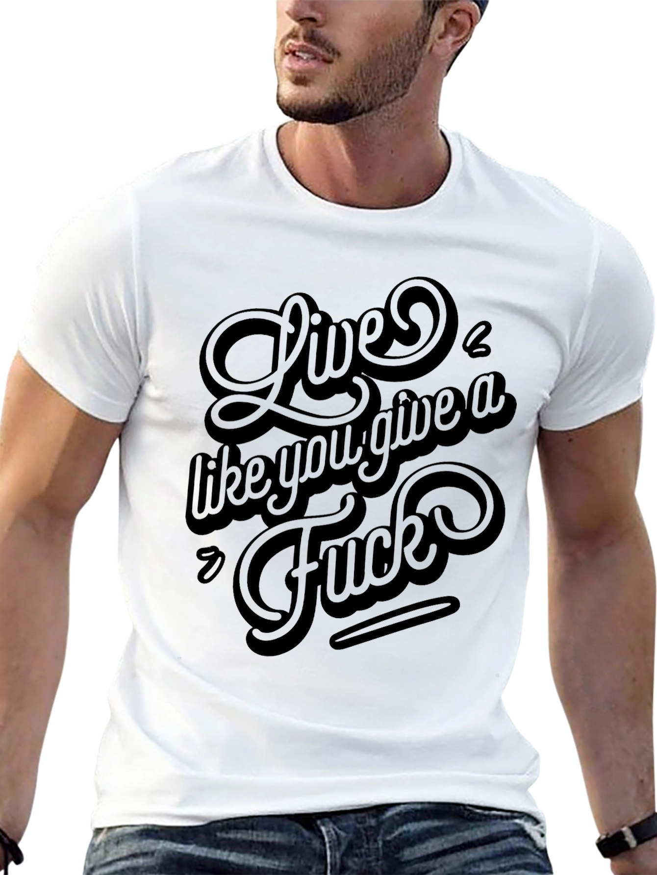 Live Like You Give a F*ck Black Graphic Tee