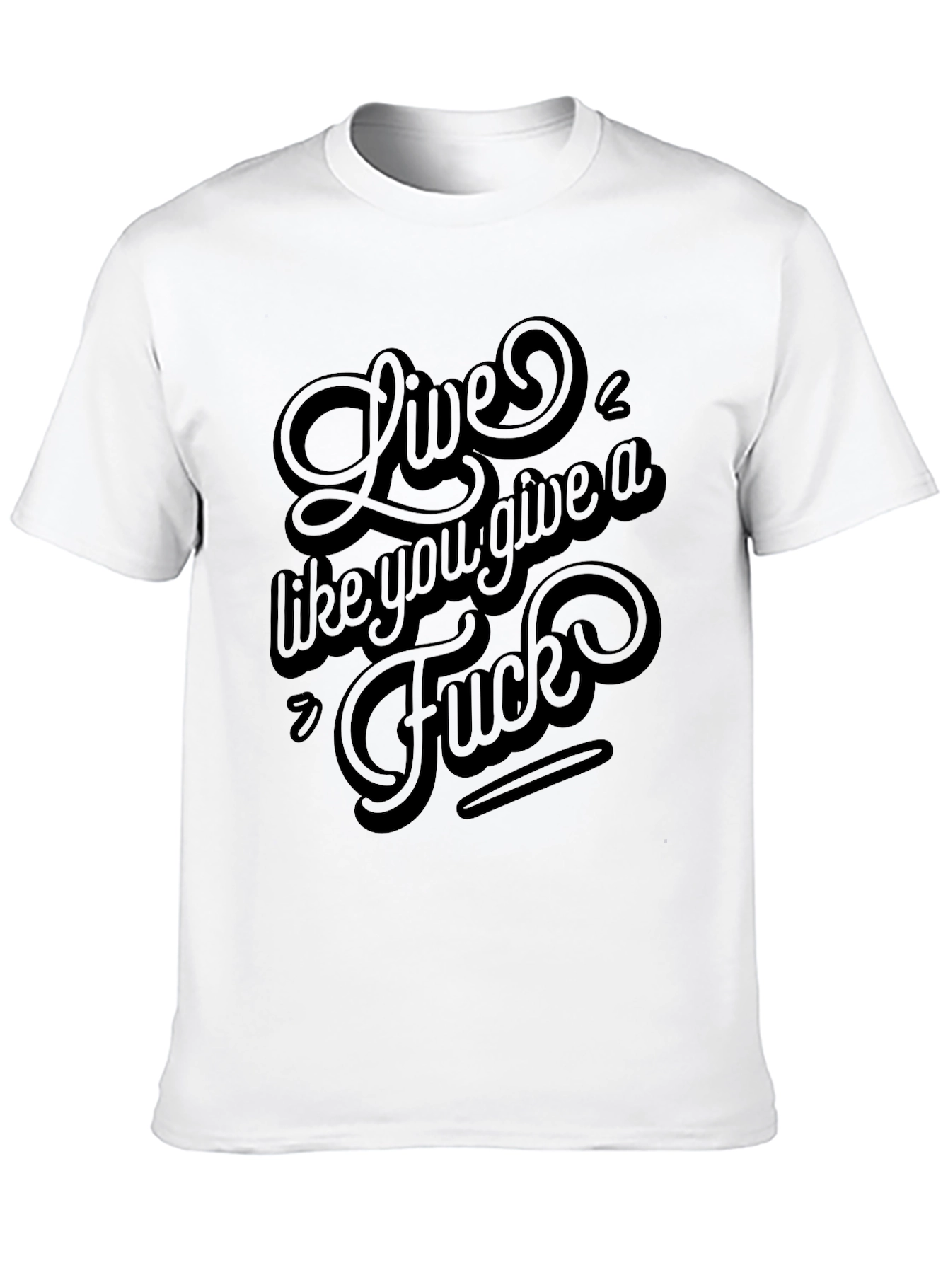 Live Like You Give a F*ck Black Graphic Tee
