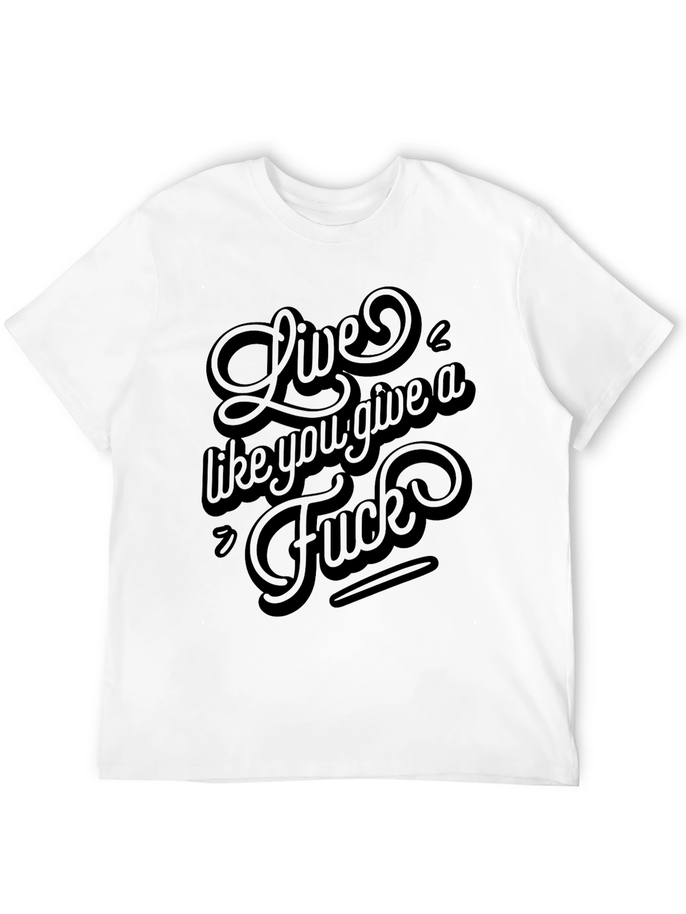 Live Like You Give a F*ck Black Graphic Tee