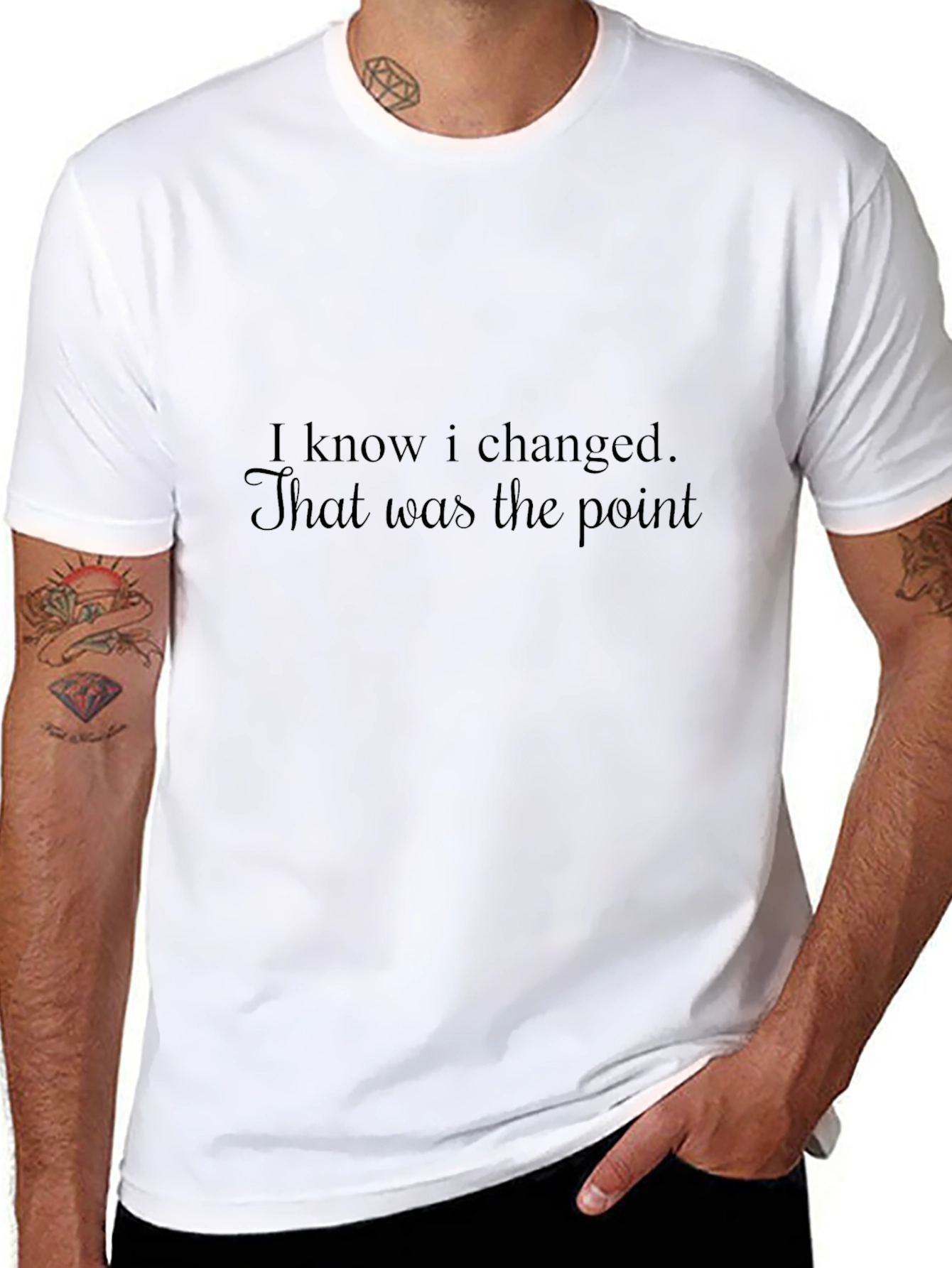 Statement Black T-Shirt: I Know I Changed