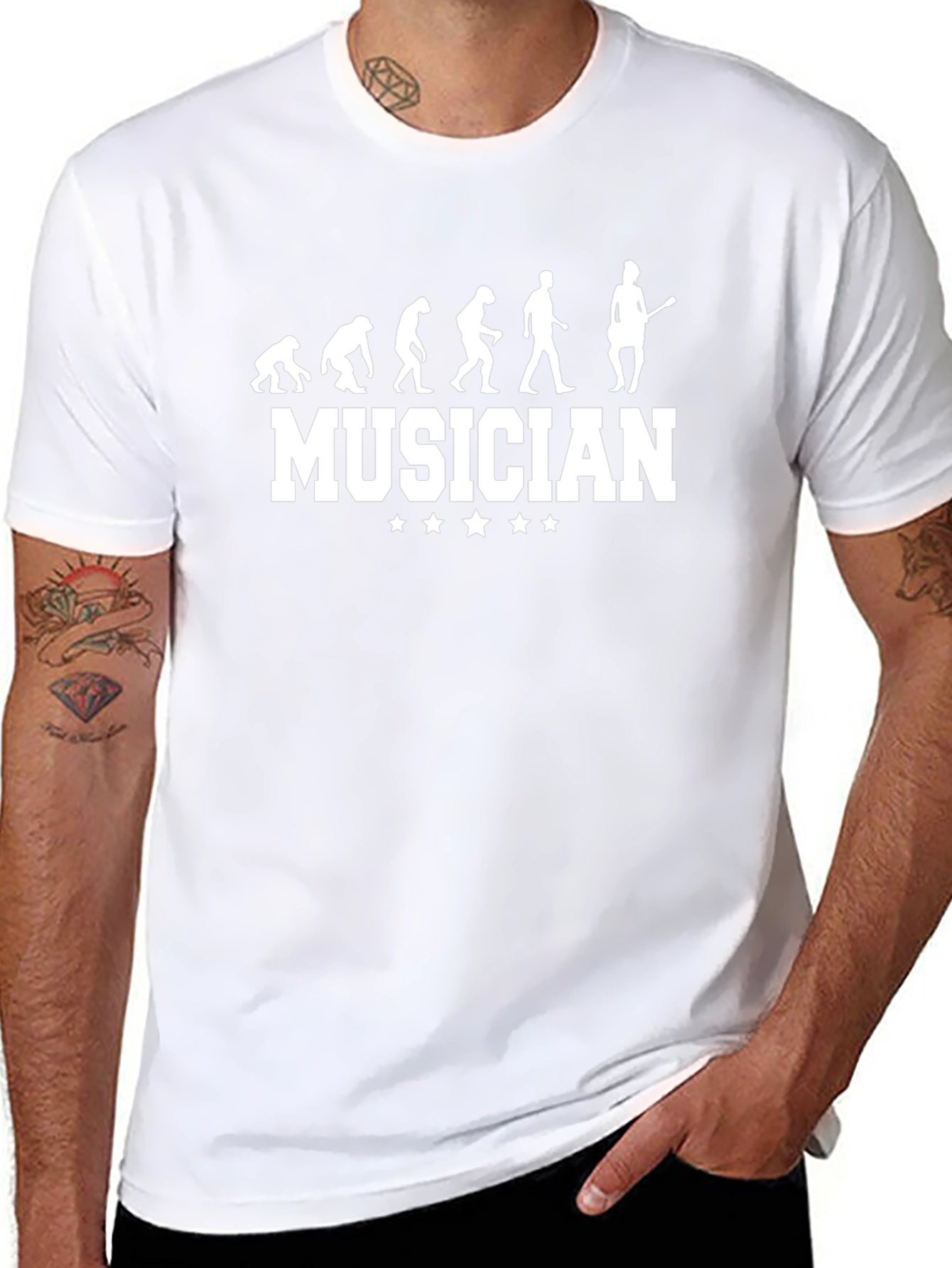 Musician Evolution Graphic T-Shirt