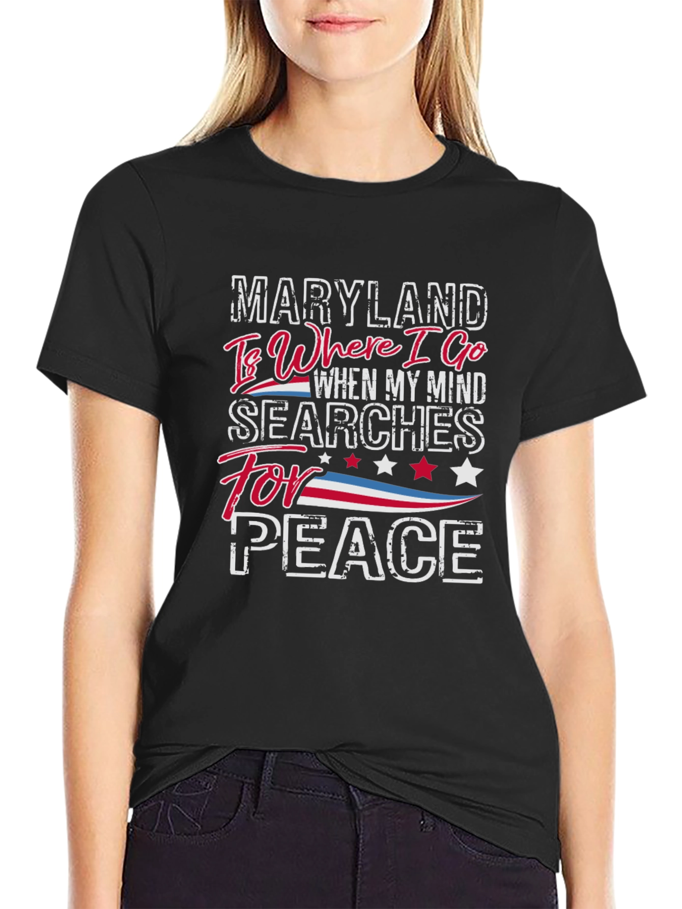 Maryland Peace T-Shirt - Where I Go Graphic Tee