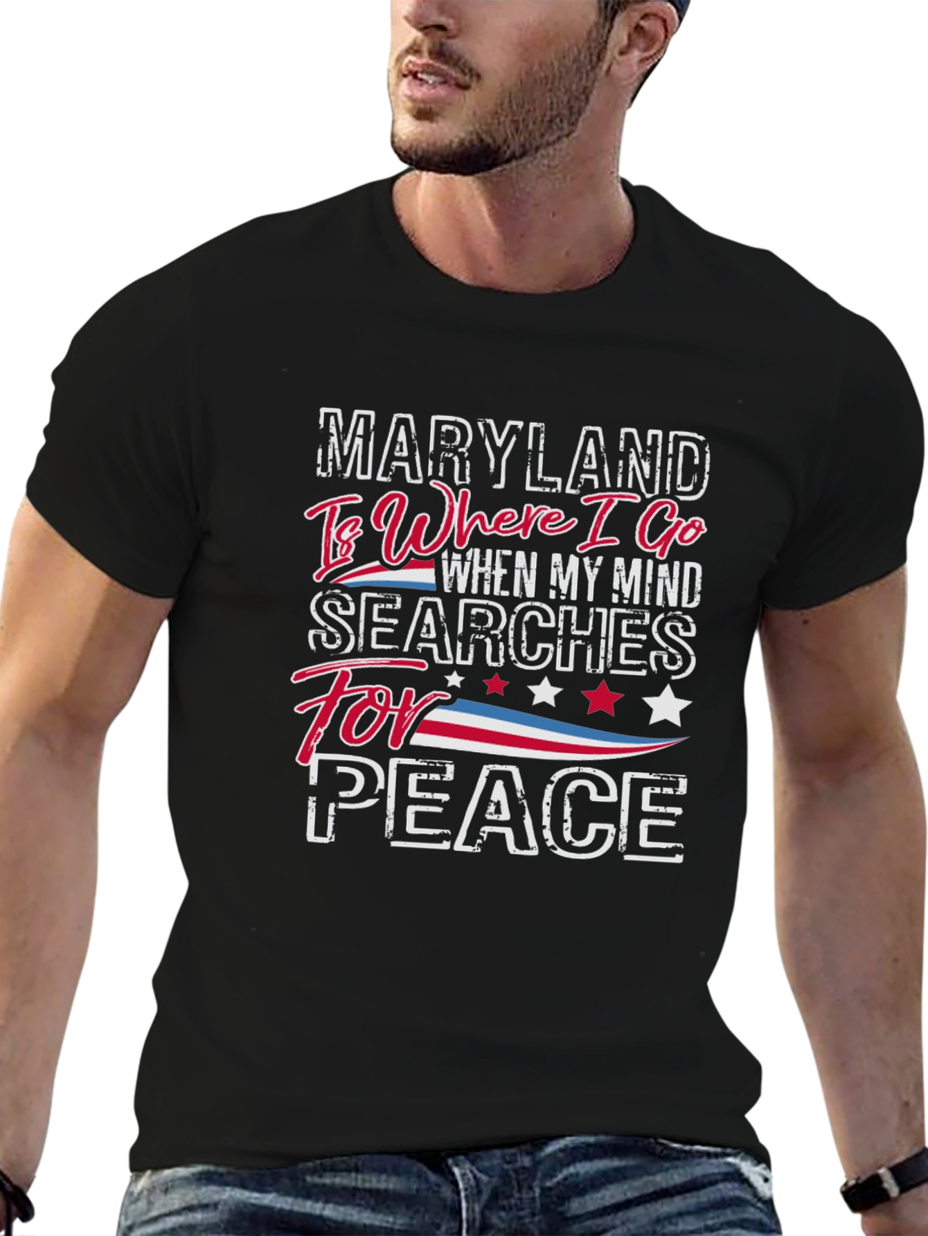 Maryland Peace T-Shirt - Where I Go Graphic Tee