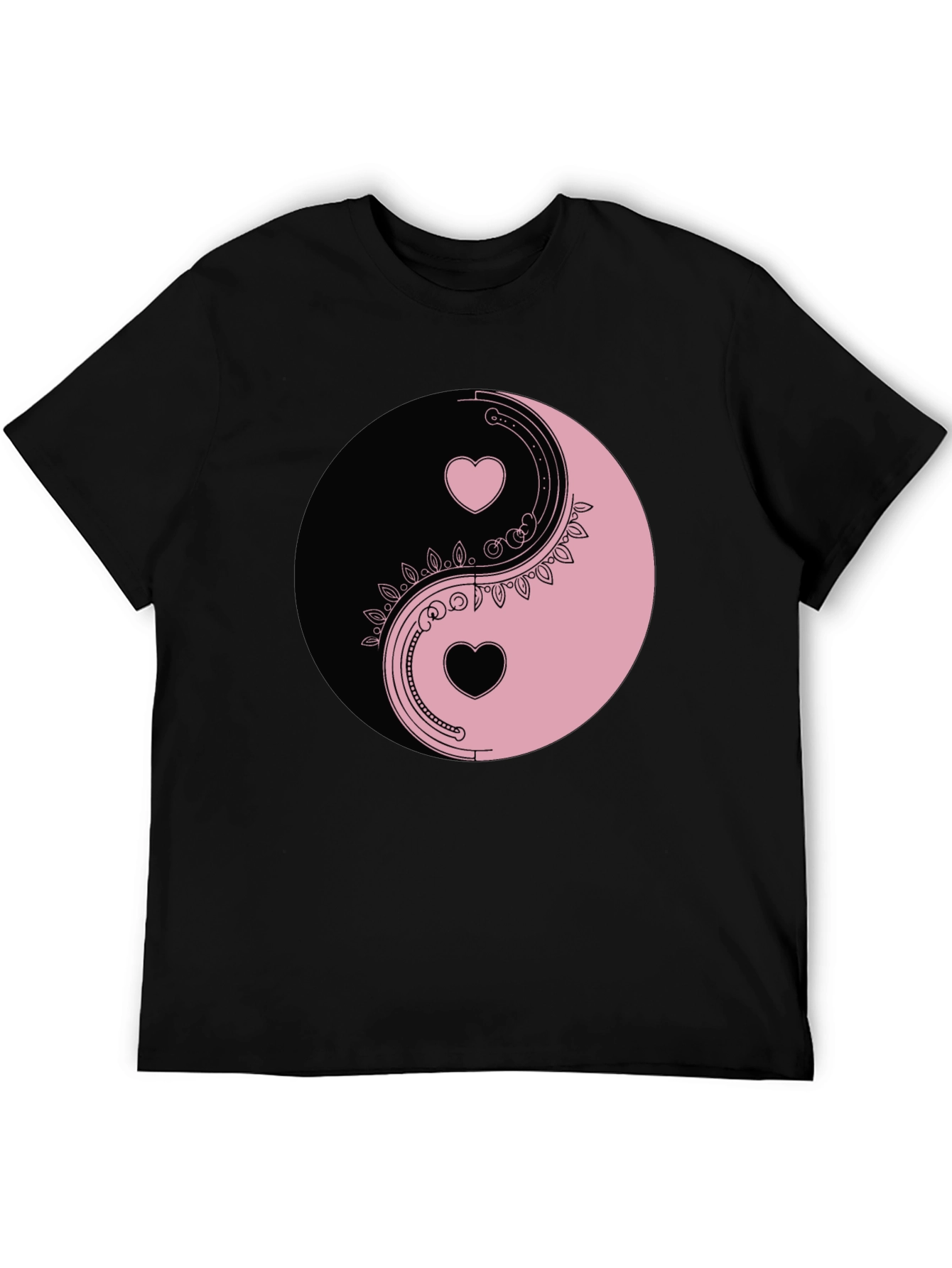 Yin Yang Hearts Graphic Tee - Black