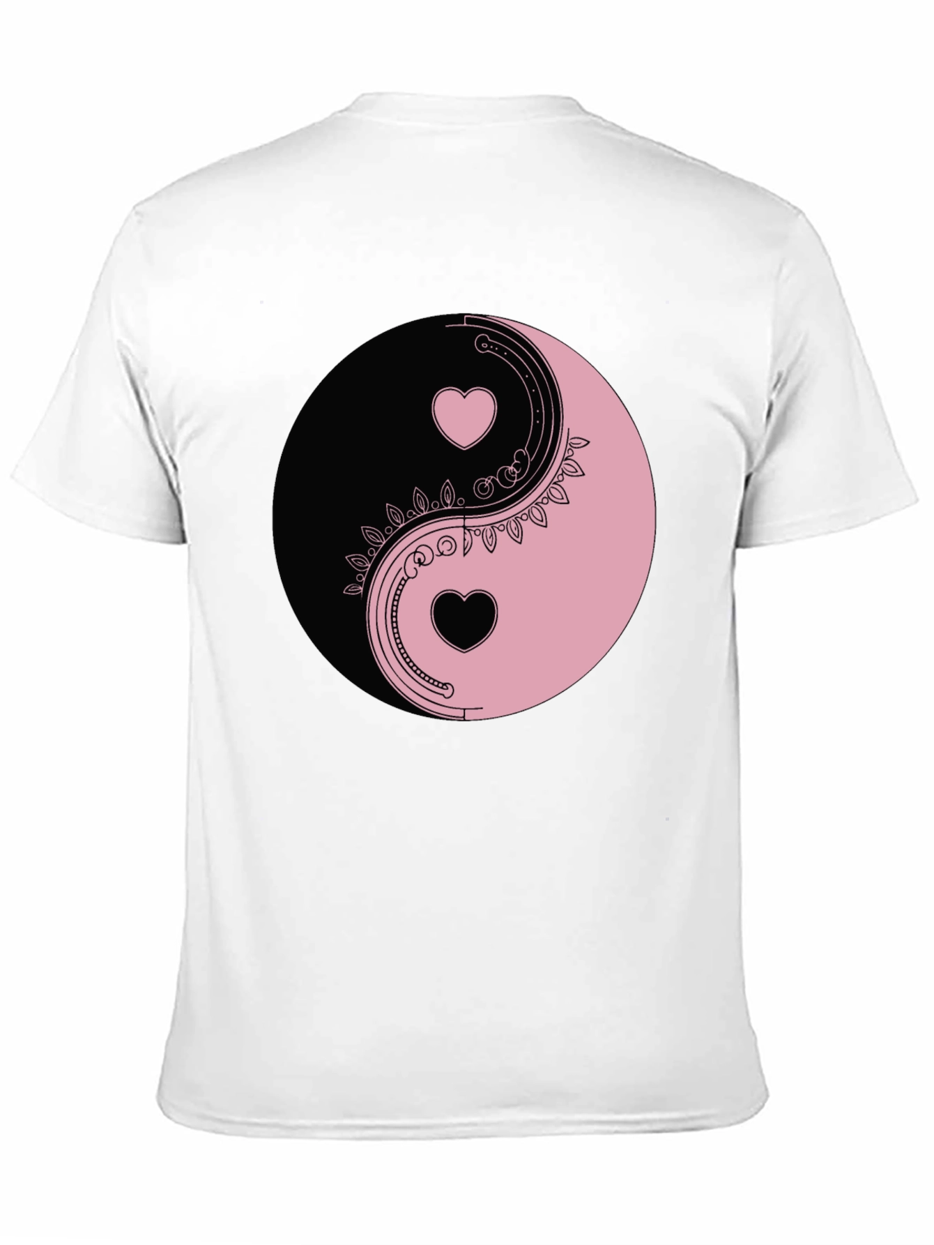 Yin Yang Hearts Graphic Tee - Black