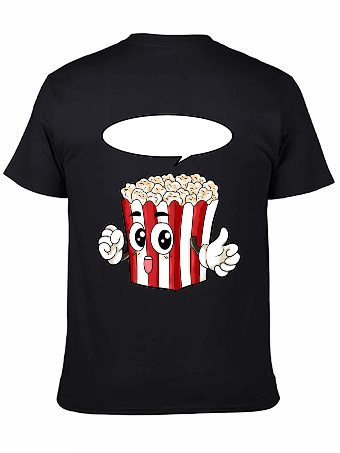 Popcorn Cartoon Graphic Novelty T-Shirt