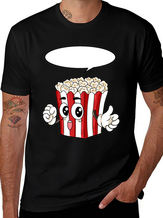 Popcorn Cartoon Graphic Novelty T-Shirt