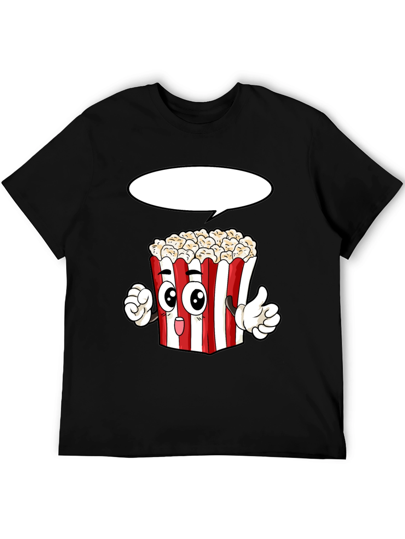Popcorn Cartoon Graphic Novelty T-Shirt