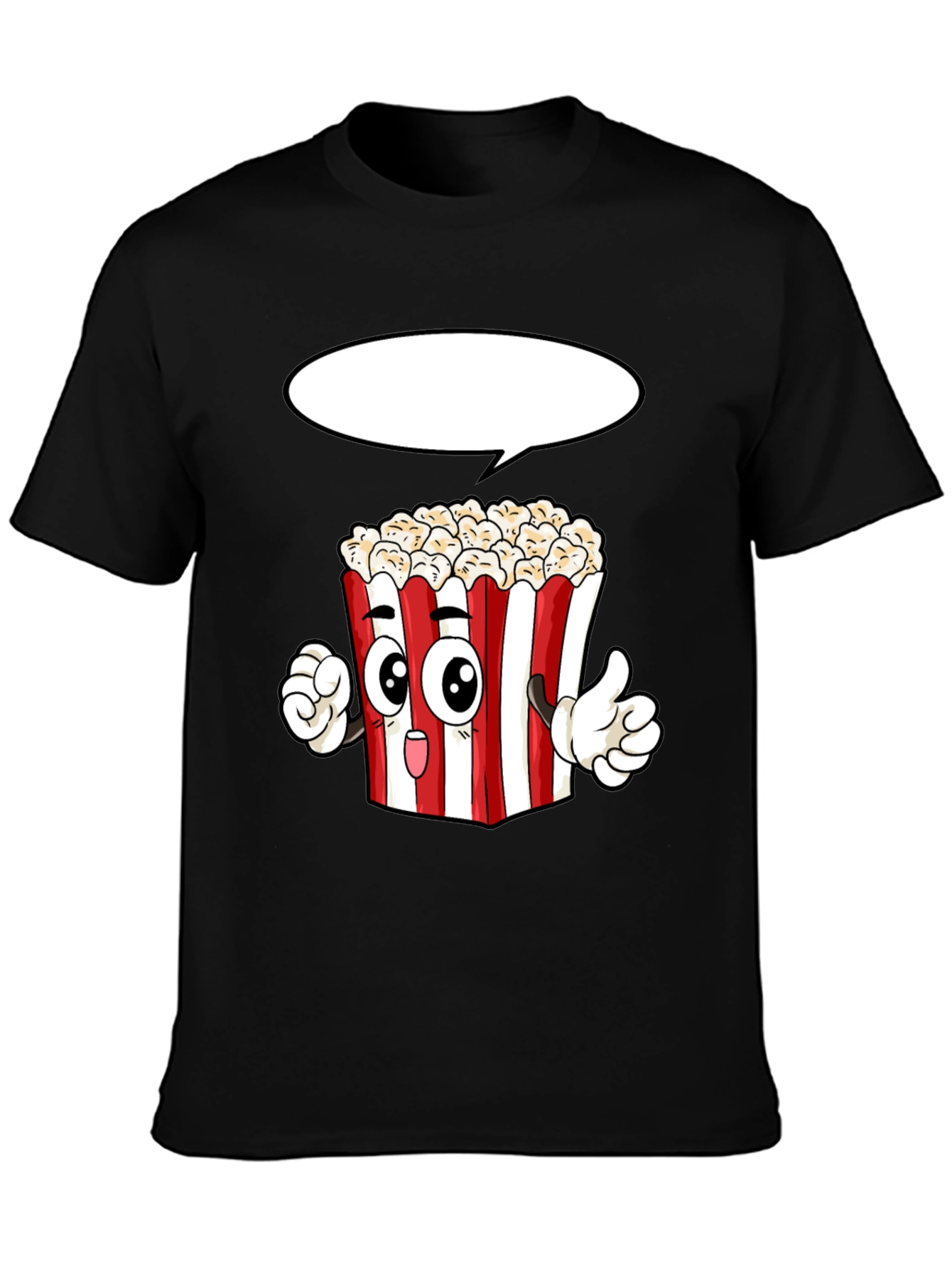 Popcorn Cartoon Graphic Novelty T-Shirt