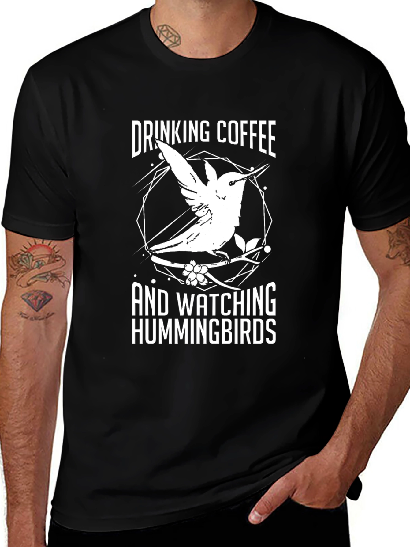 Drinking Coffee & Watching Hummingbirds Graphic Tee