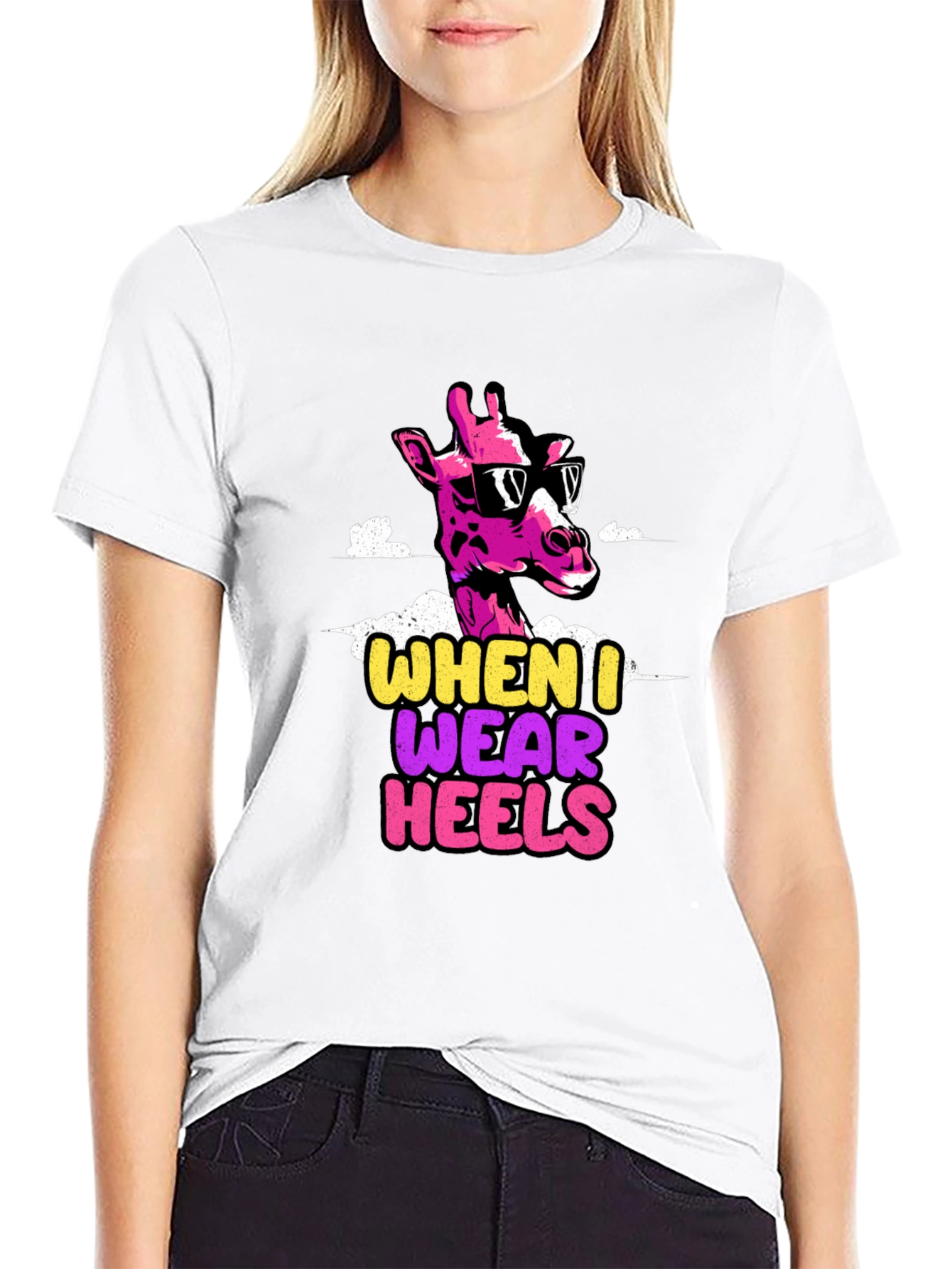 Funny Giraffe Heels T-Shirt