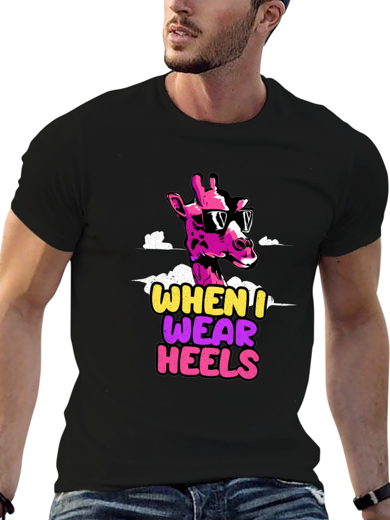 Funny Giraffe Heels T-Shirt