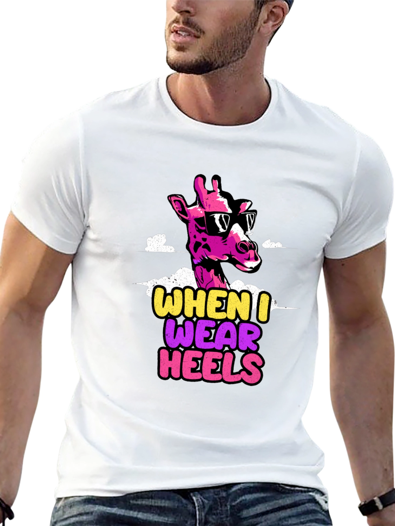 Funny Giraffe Heels T-Shirt
