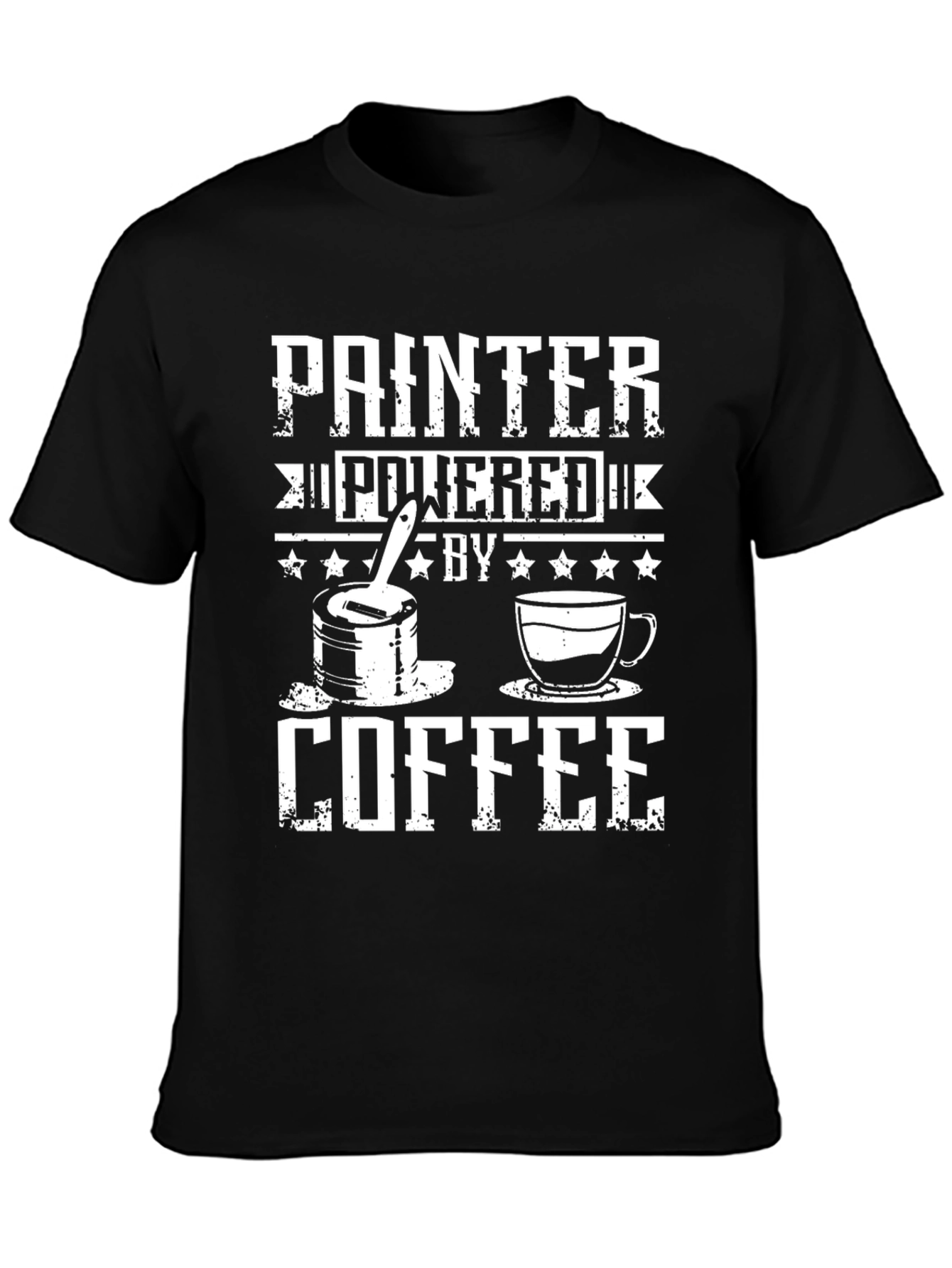 Painter Powered by Coffee Graphic T-Shirt