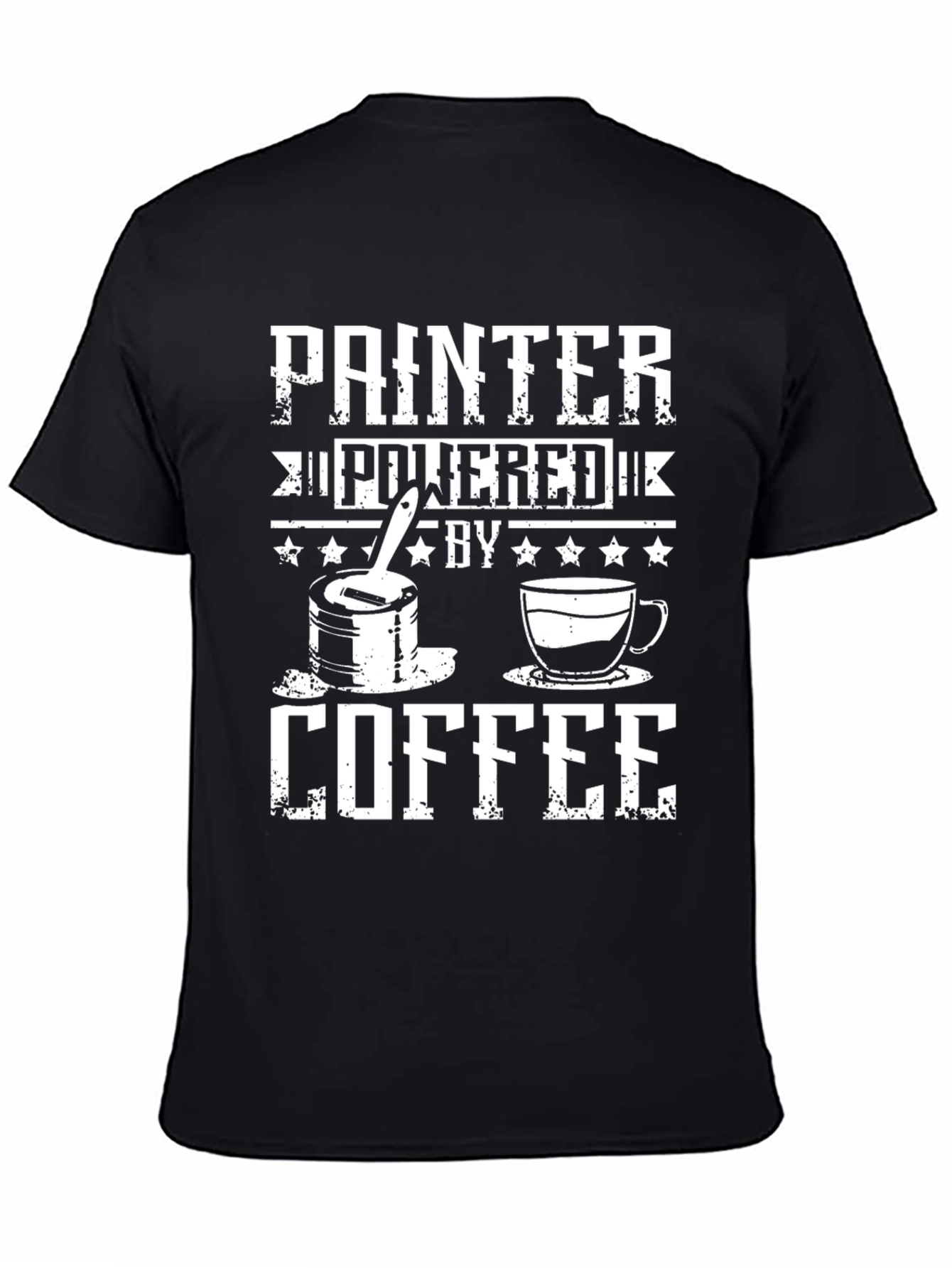 Painter Powered by Coffee Graphic T-Shirt