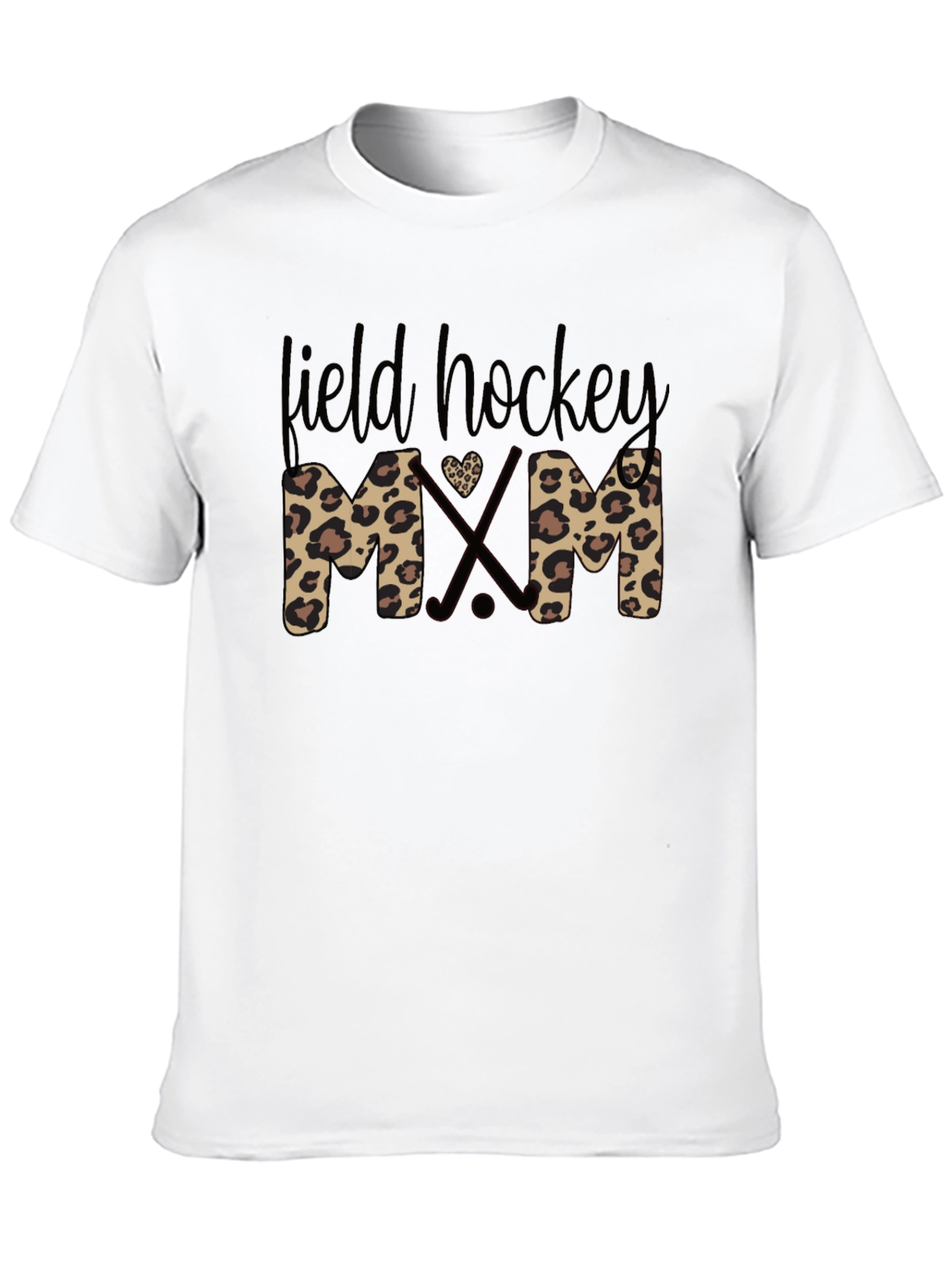 Field Hockey Mom Leopard Print T-Shirt