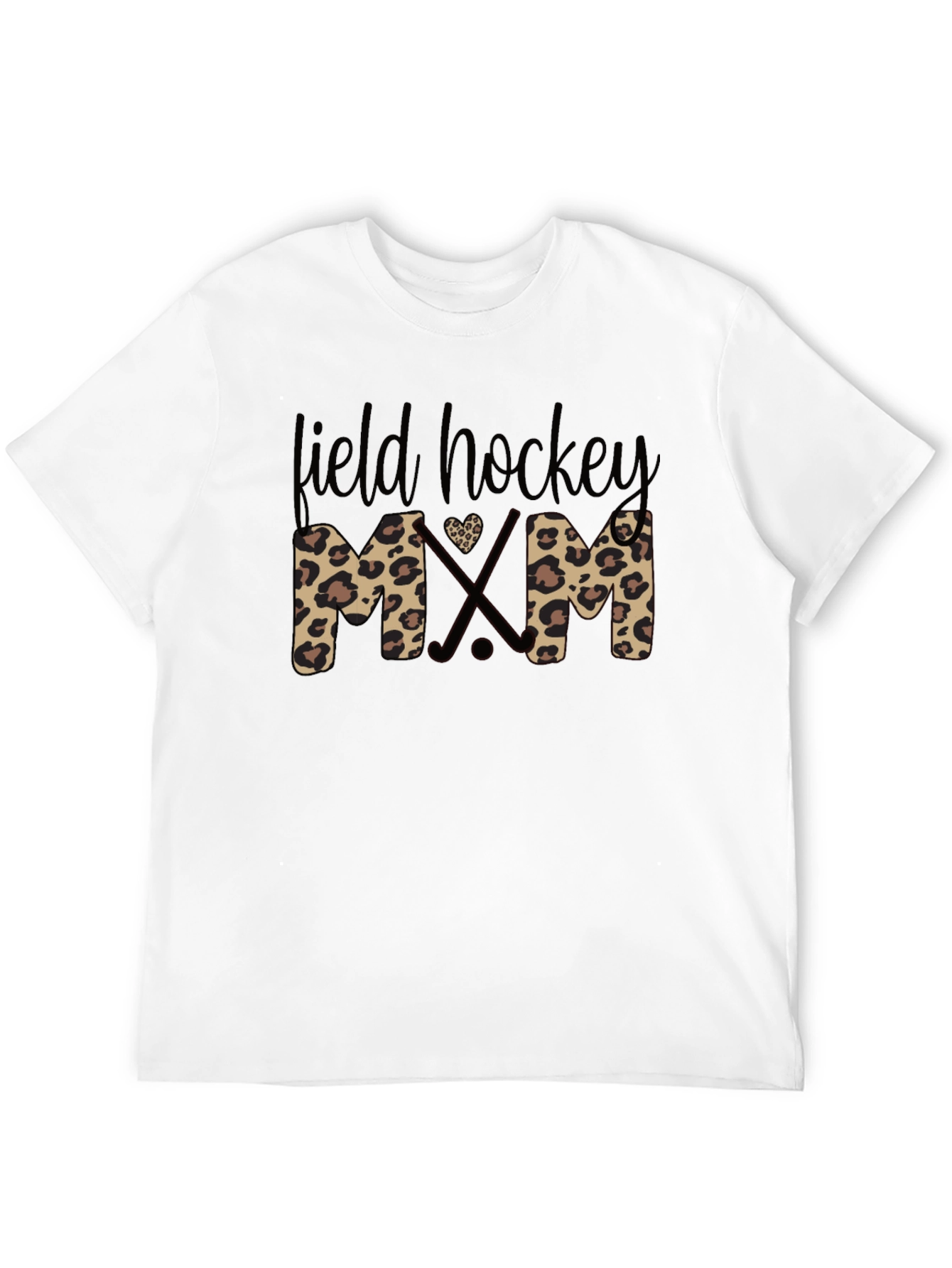 Field Hockey Mom Leopard Print T-Shirt