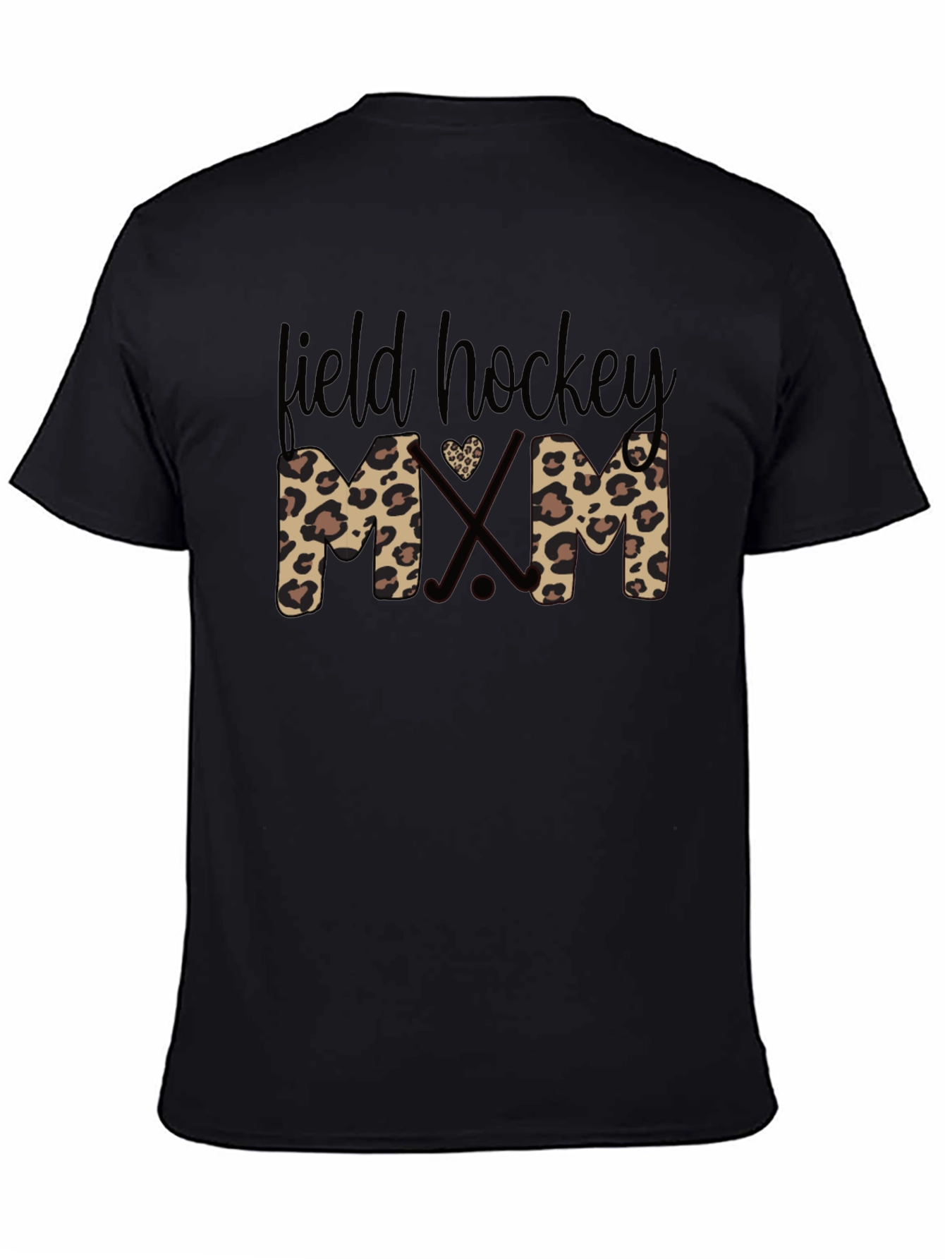 Field Hockey Mom Leopard Print T-Shirt